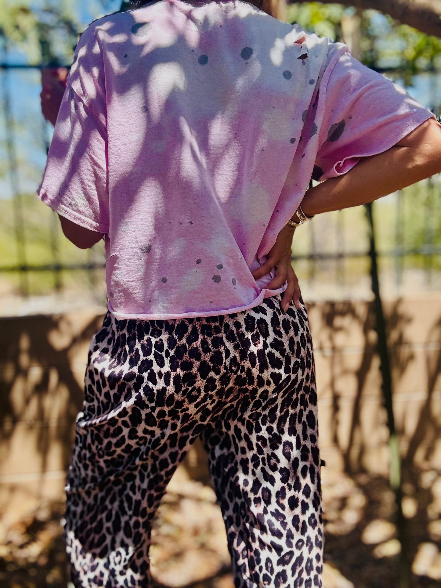 TEE-pink black sheep -DAD TEE LARGE