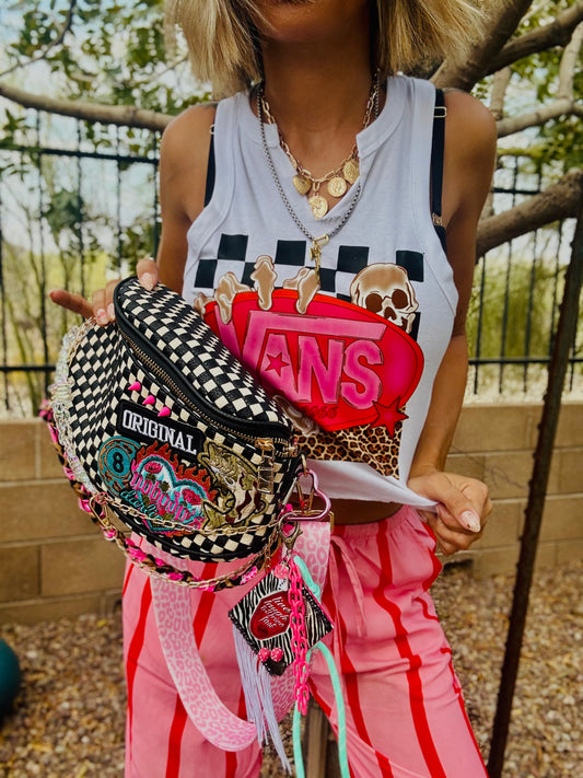 CO-original nobody’s darlin + PHOENIX BAG black checkered - 2 straps included