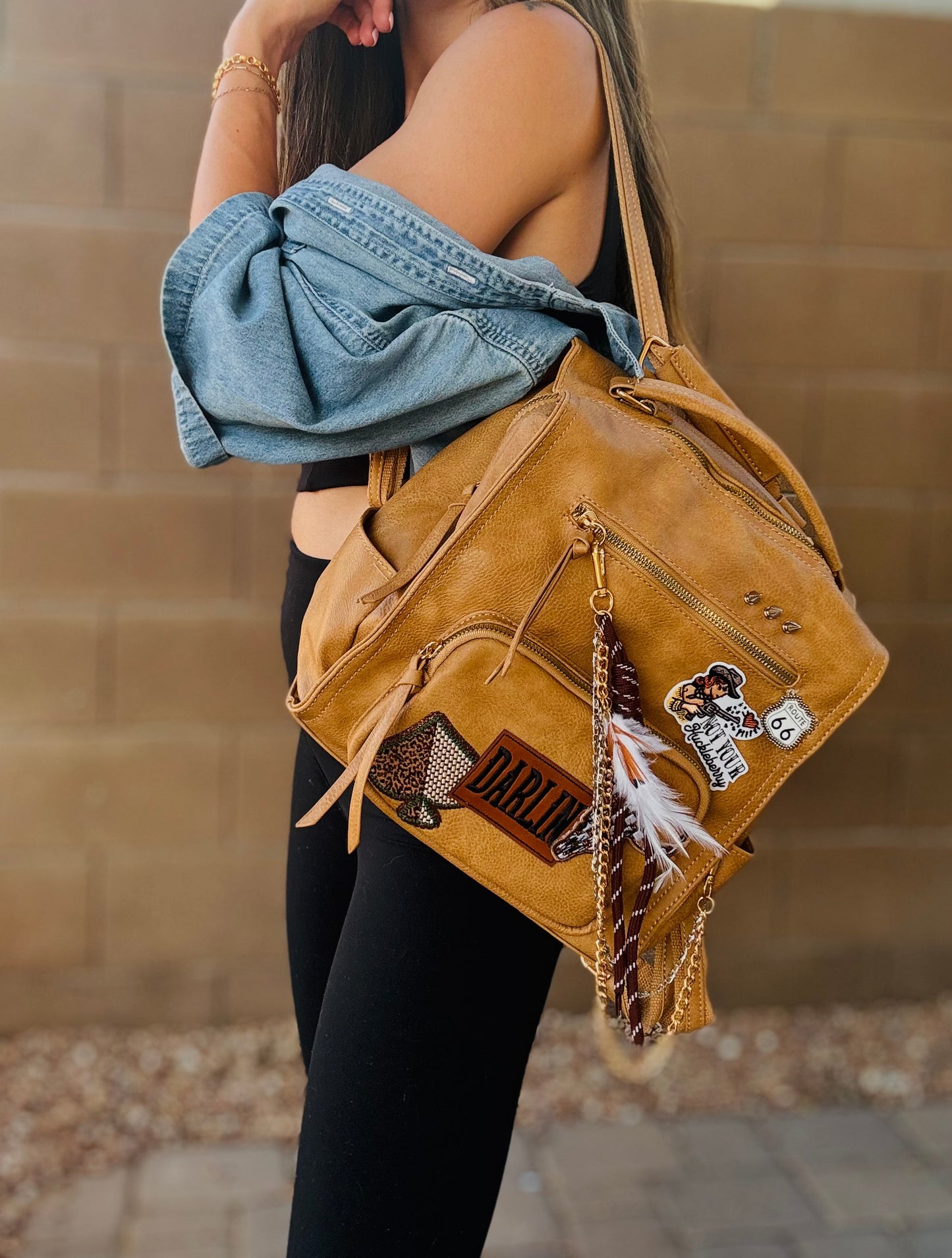 HA- huckleberry DARLIN -tan *PAYSON BAG**