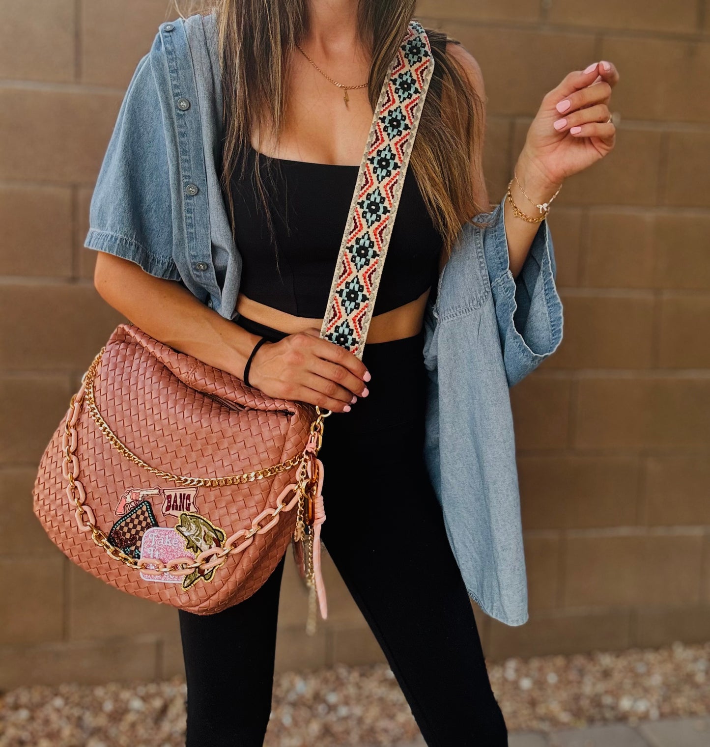 HA- take it easy camo bass -almond bag *CHANDLER BAG**