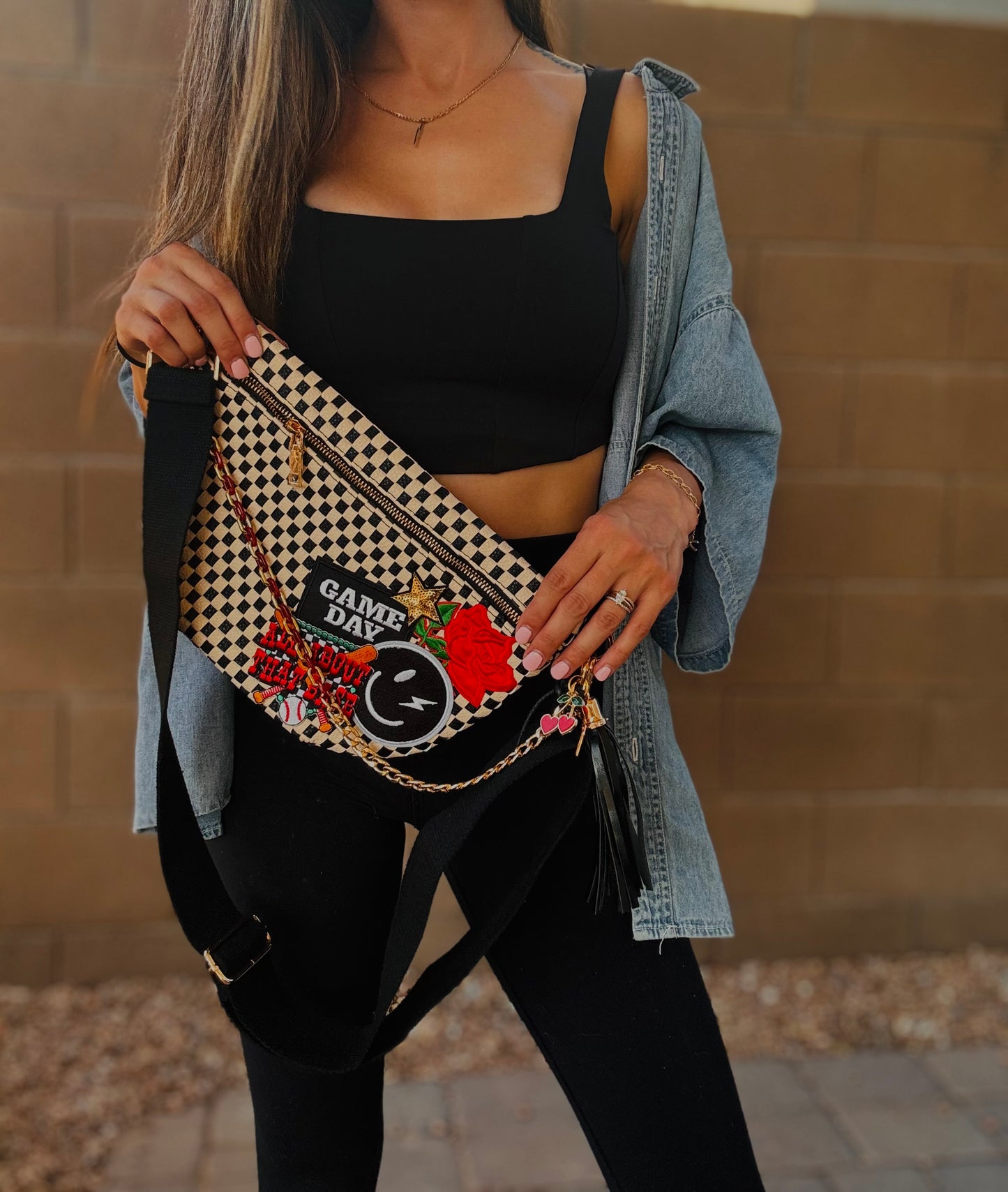 HA-game day baseball all about that base +SEDONA BAG