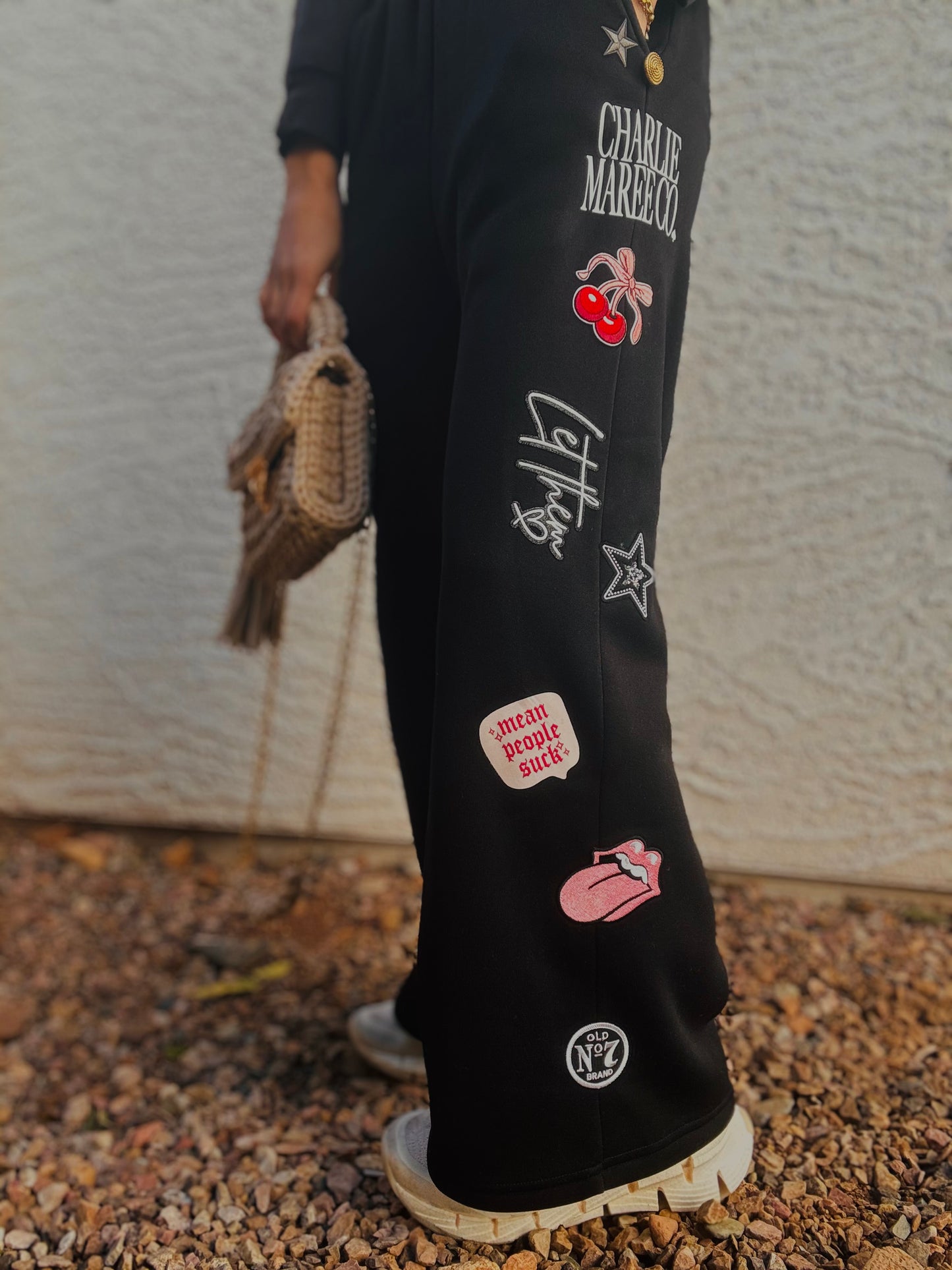 BBH-Button Betty Sweatpants- 1 BLACK
