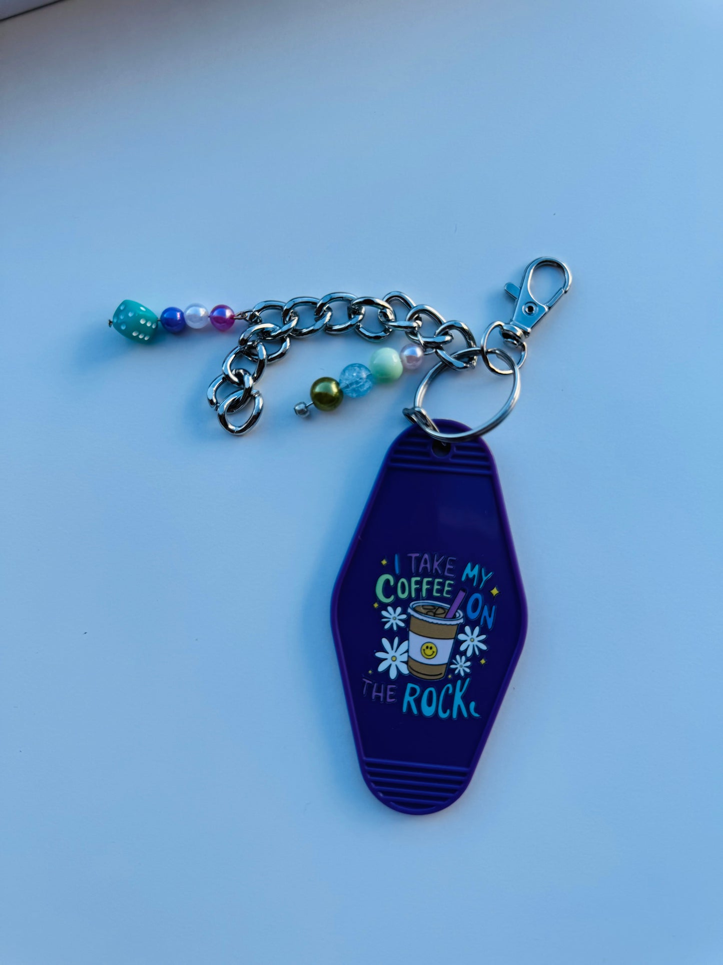Hand beaded hotel keychain 11