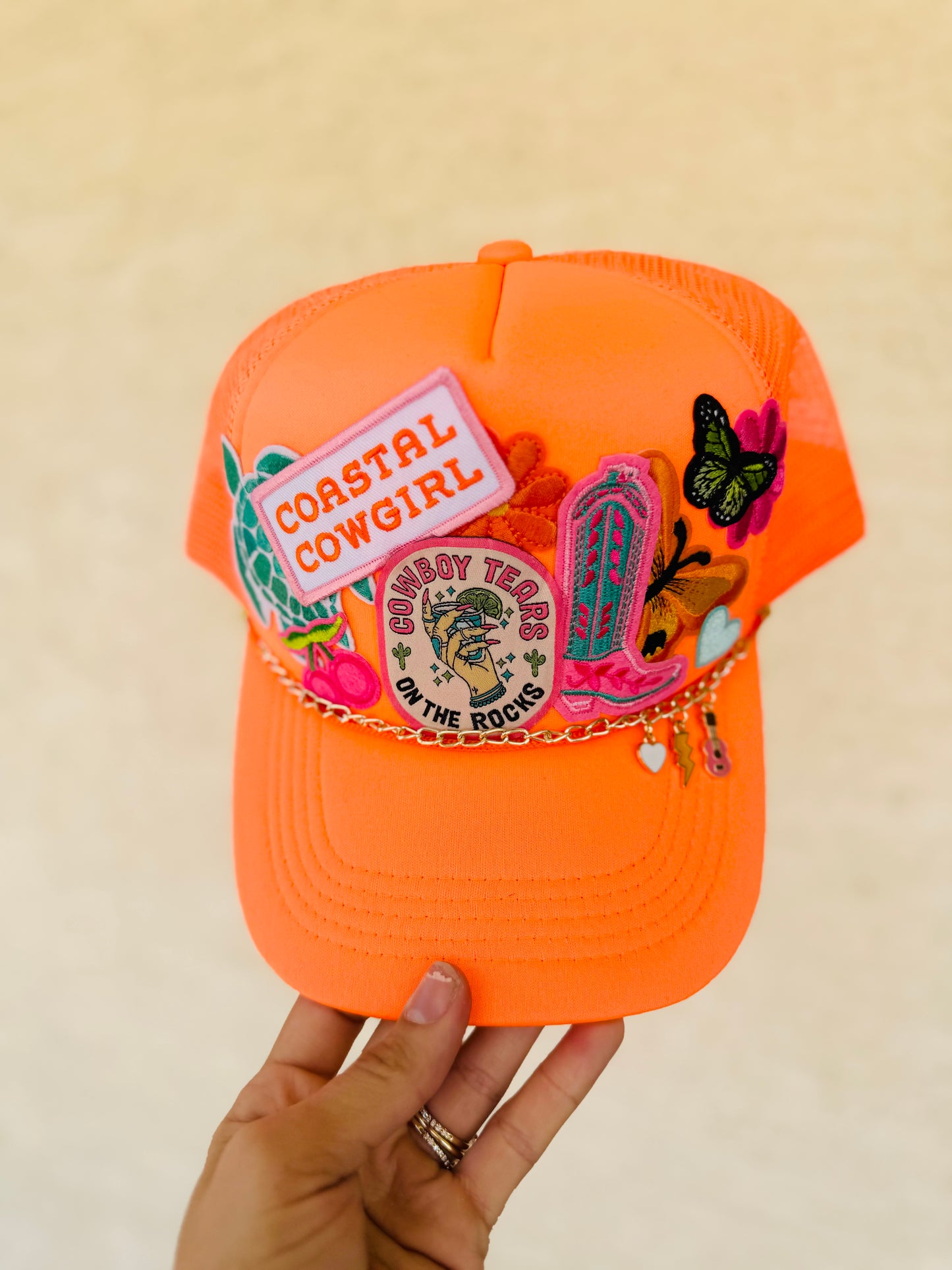 CM CO. Coastal cowgirl charms Trucker