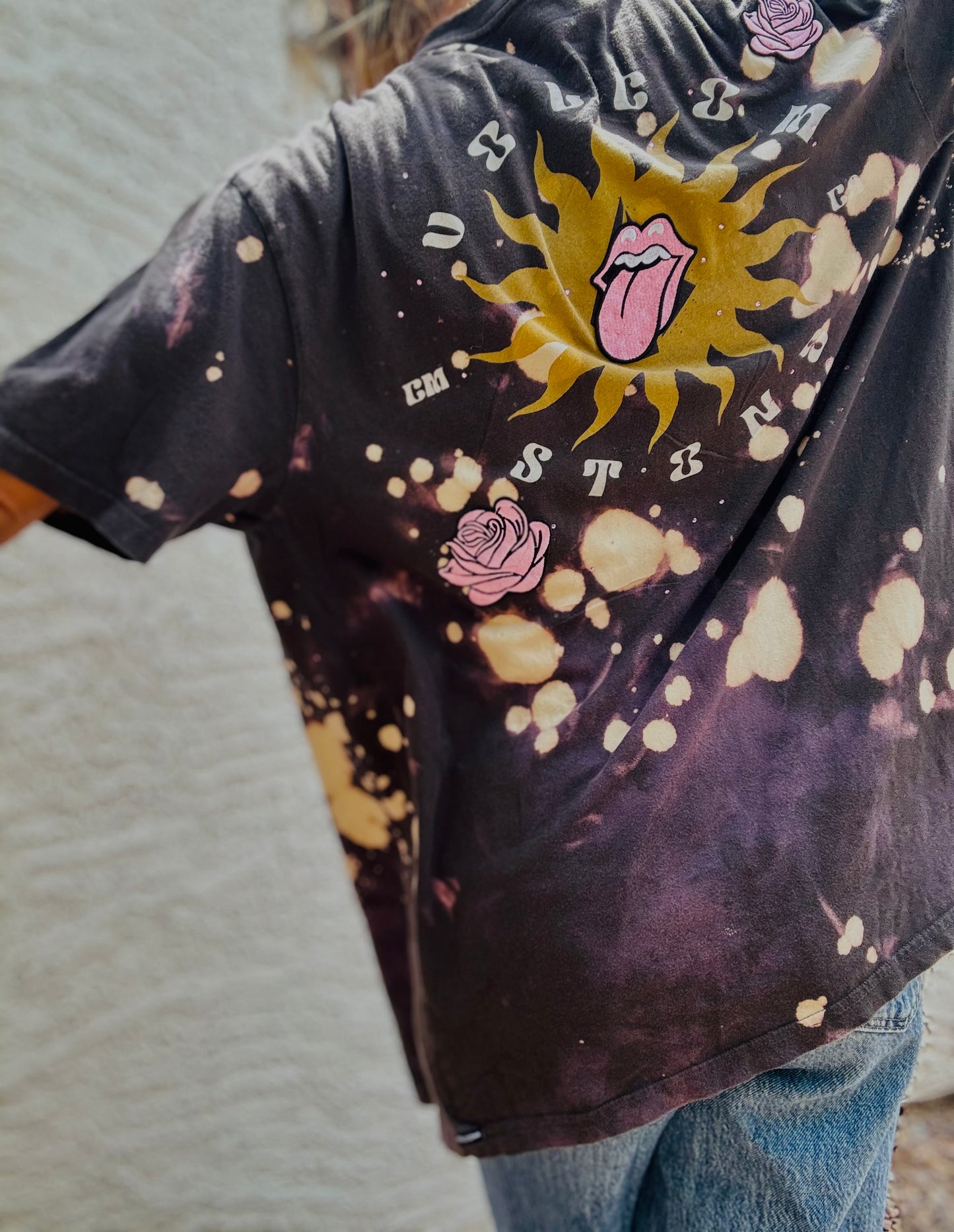 TEE- PINK MY RIDE OR DIE AND SKATE - DAD KIMONO TEE MENS MEDIUM