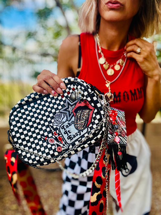 CO-take it easy red bombshell -*Page Bag* 2 STRAPS INCLUDED 3 ways to wear