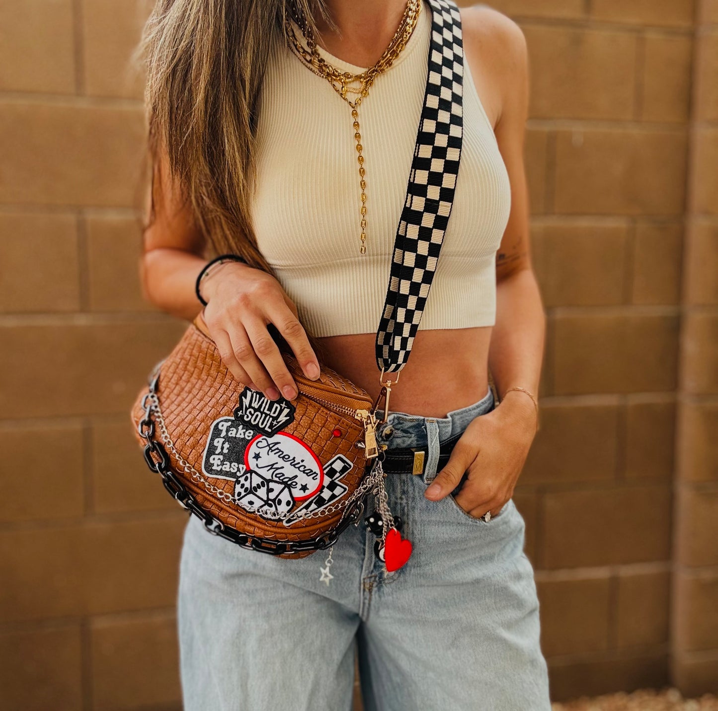 BF-take it easy American made+ wild soul checkered caramel OG+PHOENIX BAG