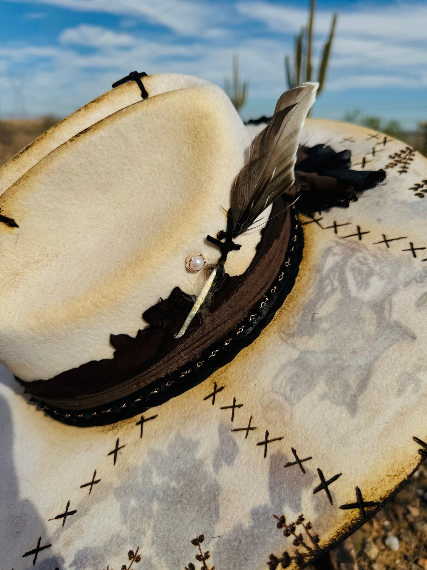 10- Stitched cowgirl - old and tattered