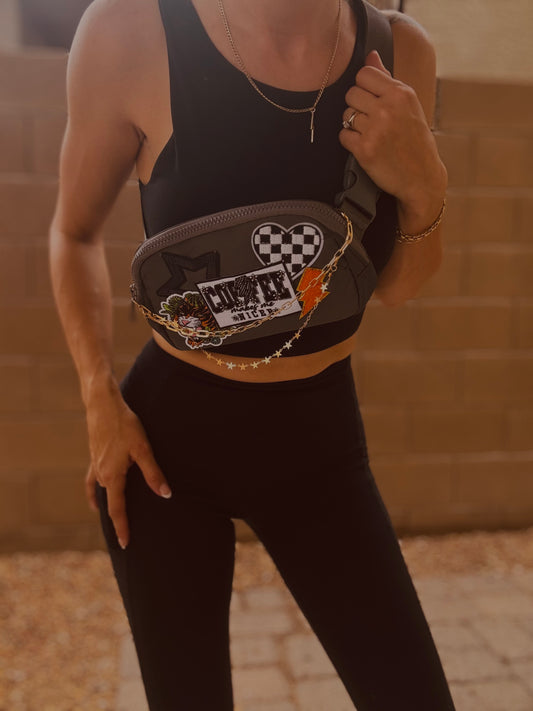 BB-coffee makes me nicer - GREY BELT BAG