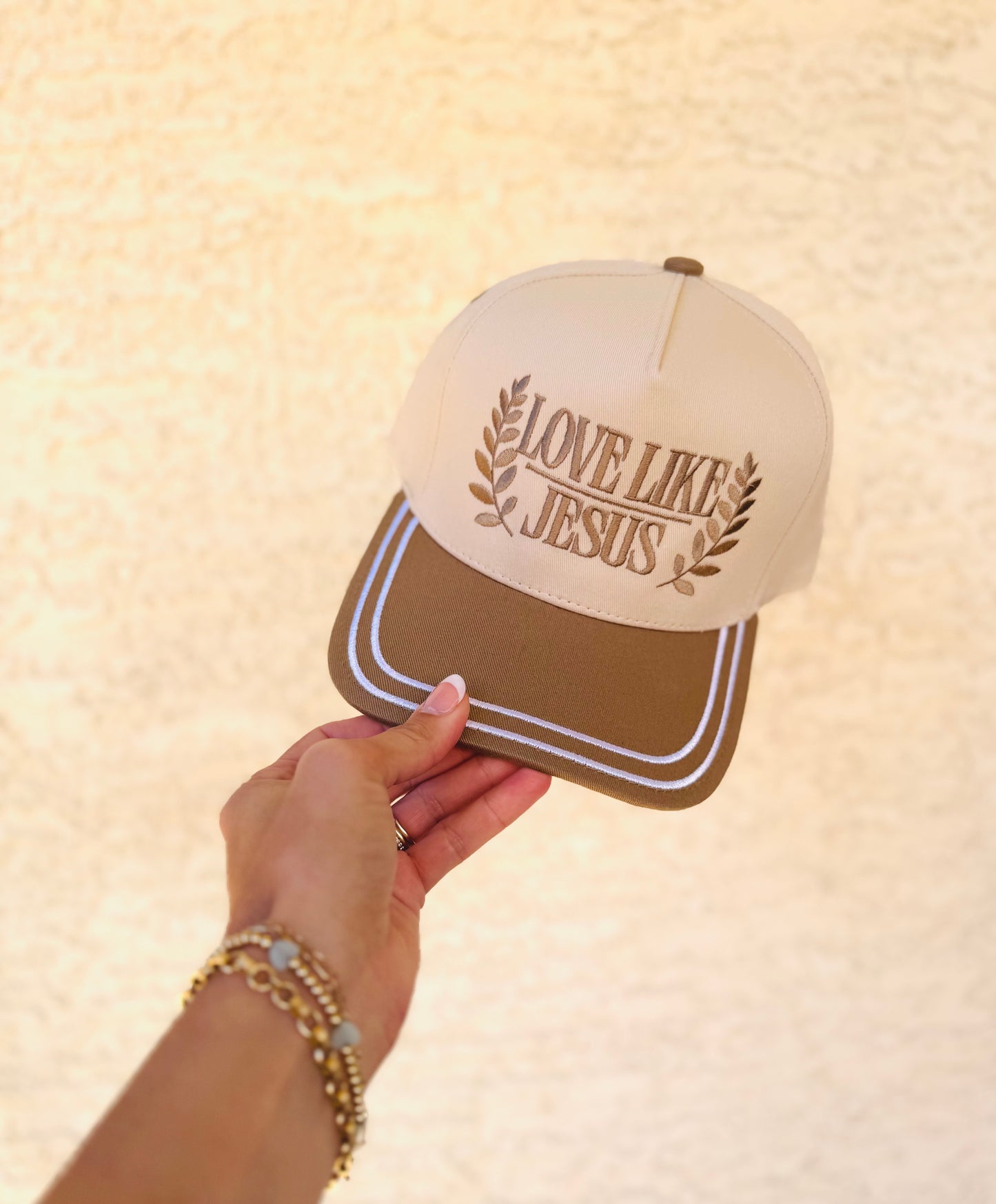 VT- Love like Jesus +OG embroidered LINED BILL Premium vintage SnapBack