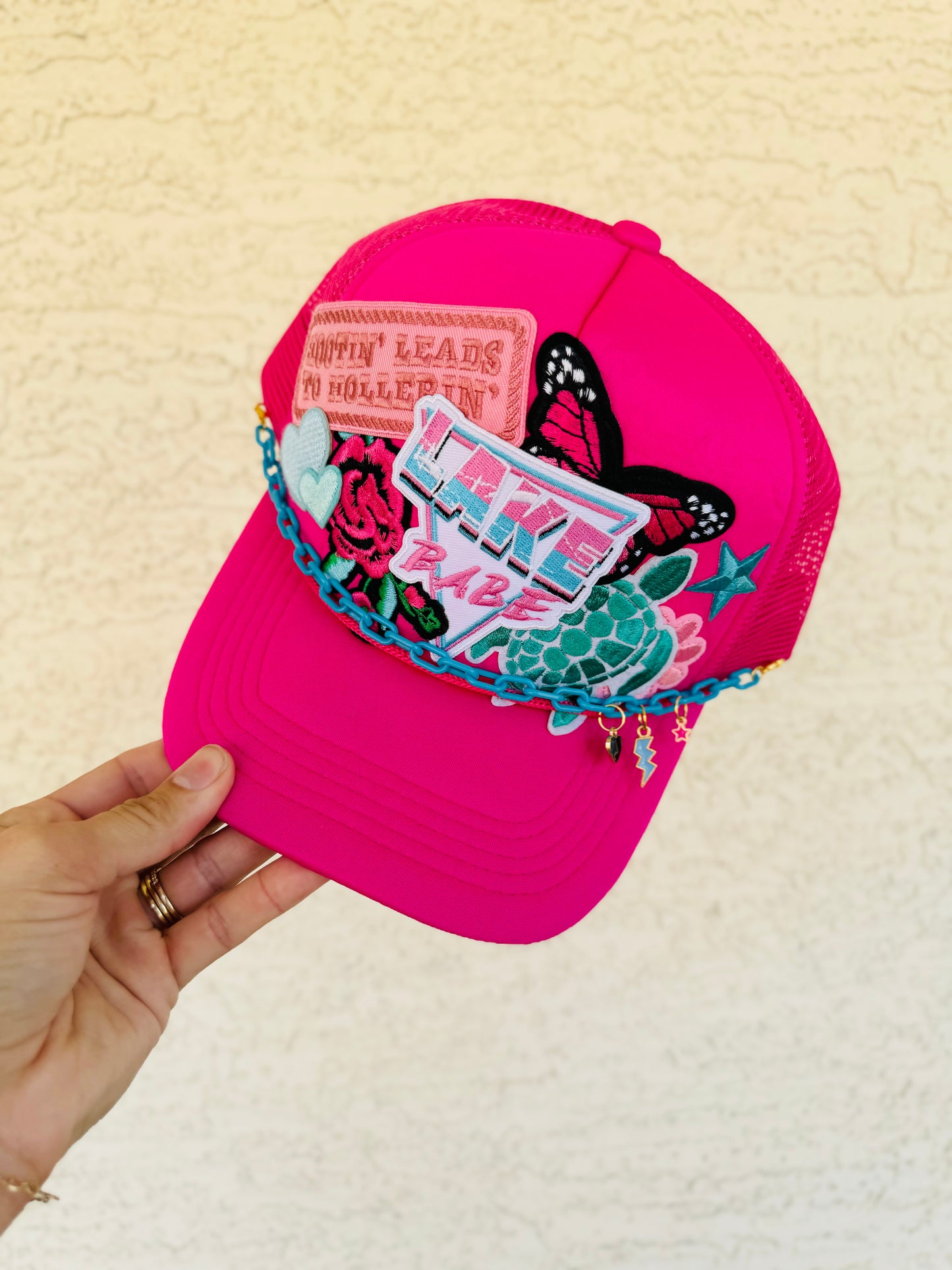 8-lake babe hootin leads to hollerin premium neon pink