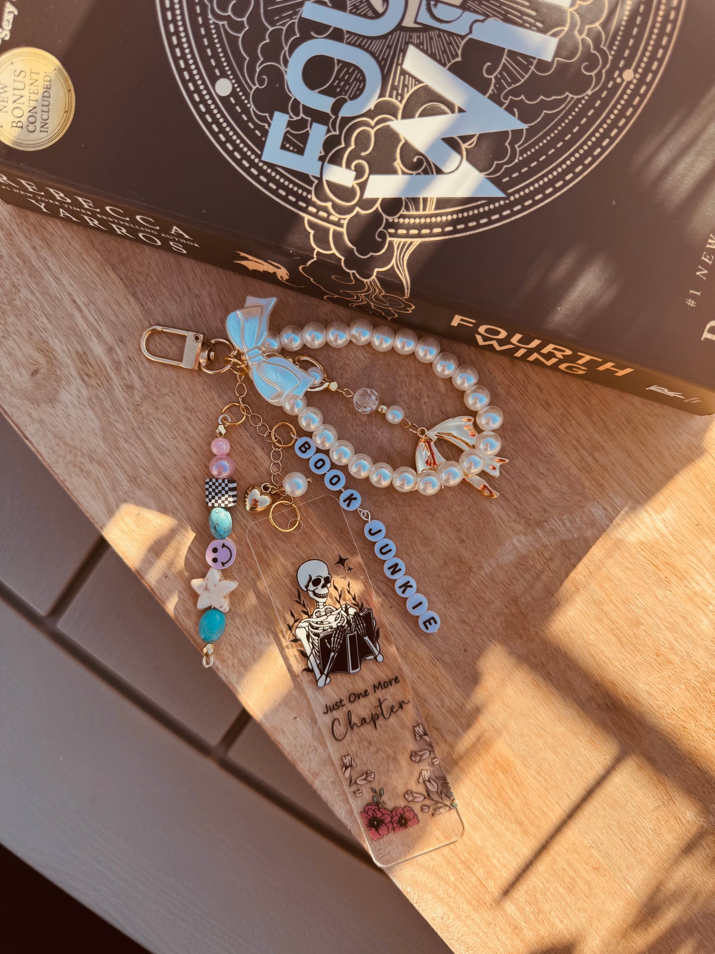 BBC-hand beaded+ one more chapter skeleton + book junkie 