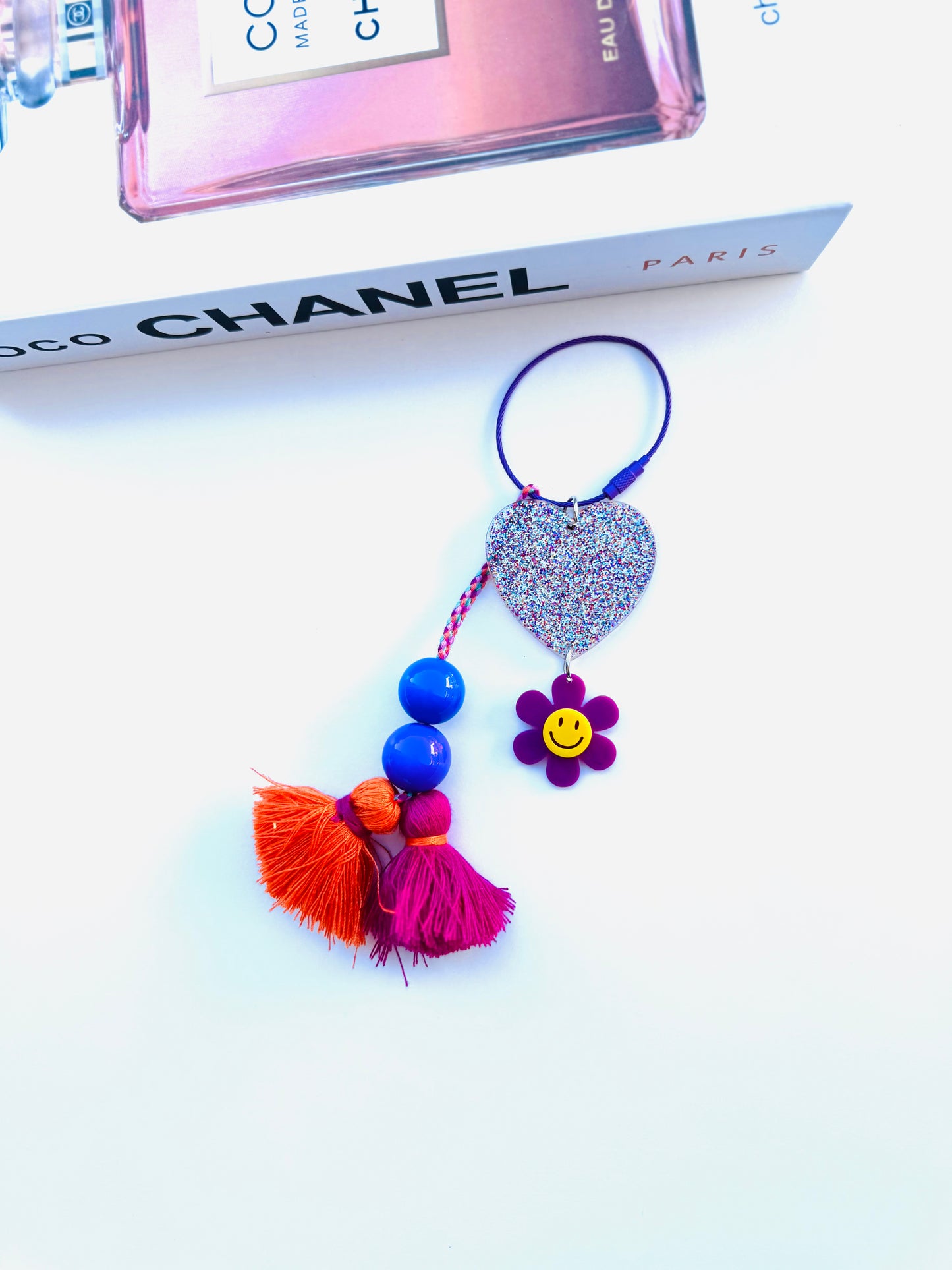 BFS- acrylic tote, charms 8