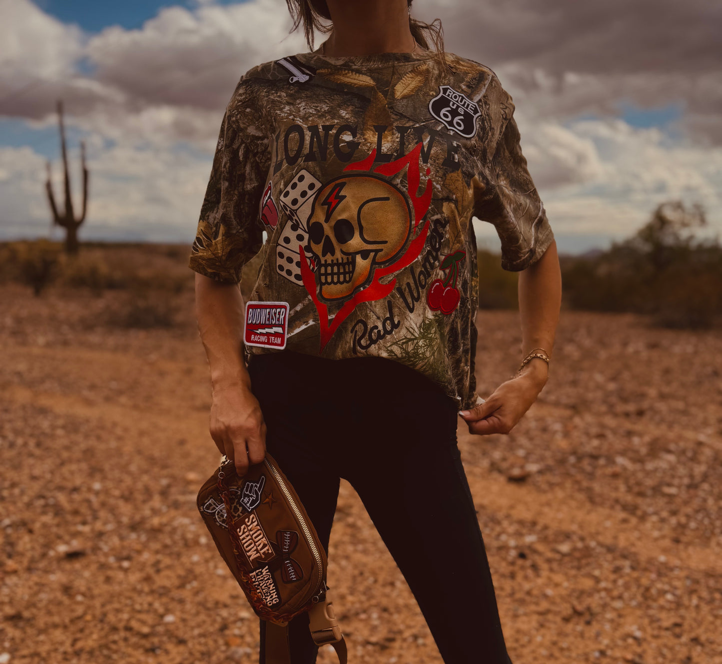 VT- LONG LIVE RAD WOMEN have no filter race team - REALTREE CAMO TSHIRT