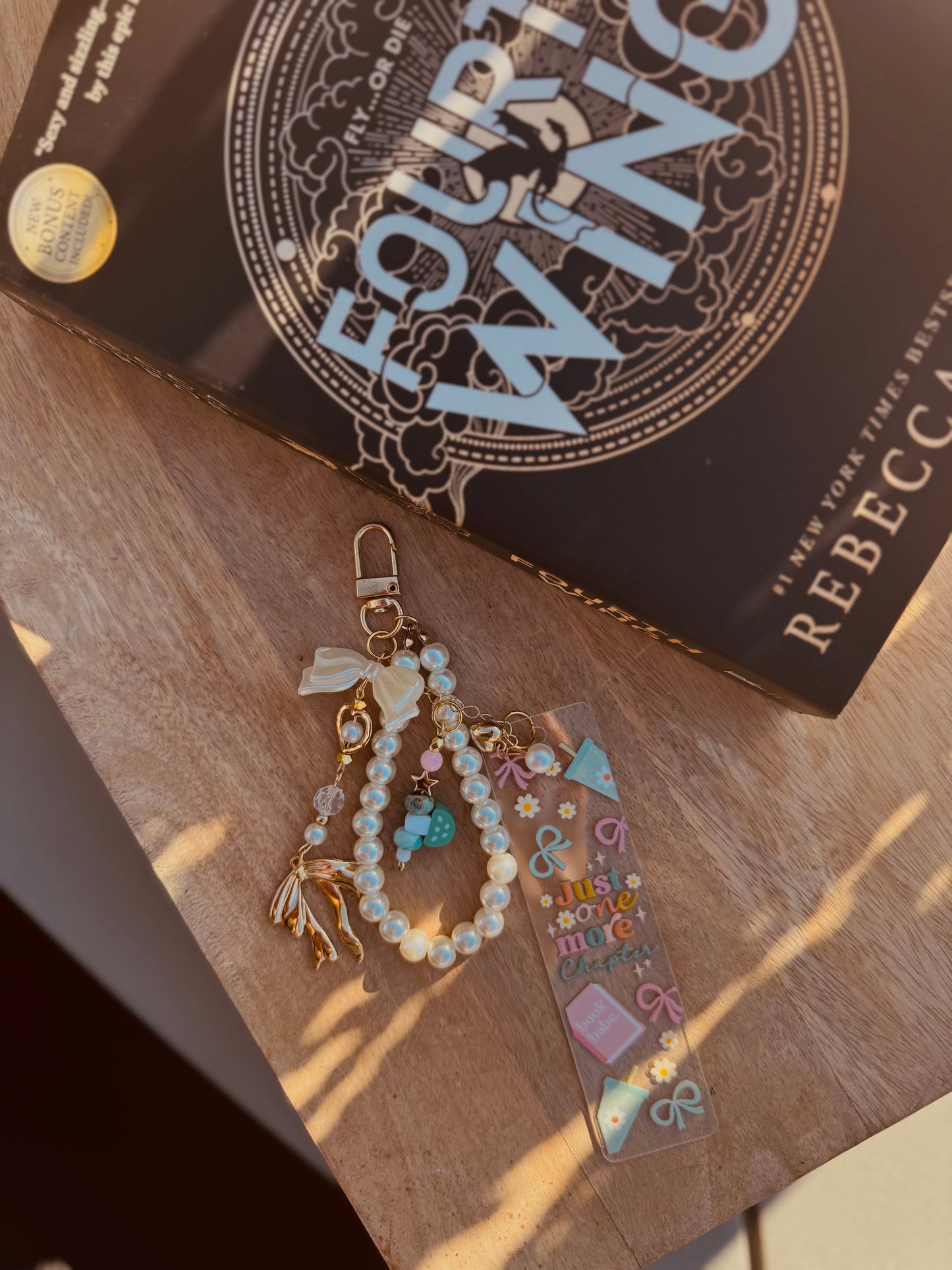 BBC-hand beaded+ just one more chapter Teal in pink mushroom 