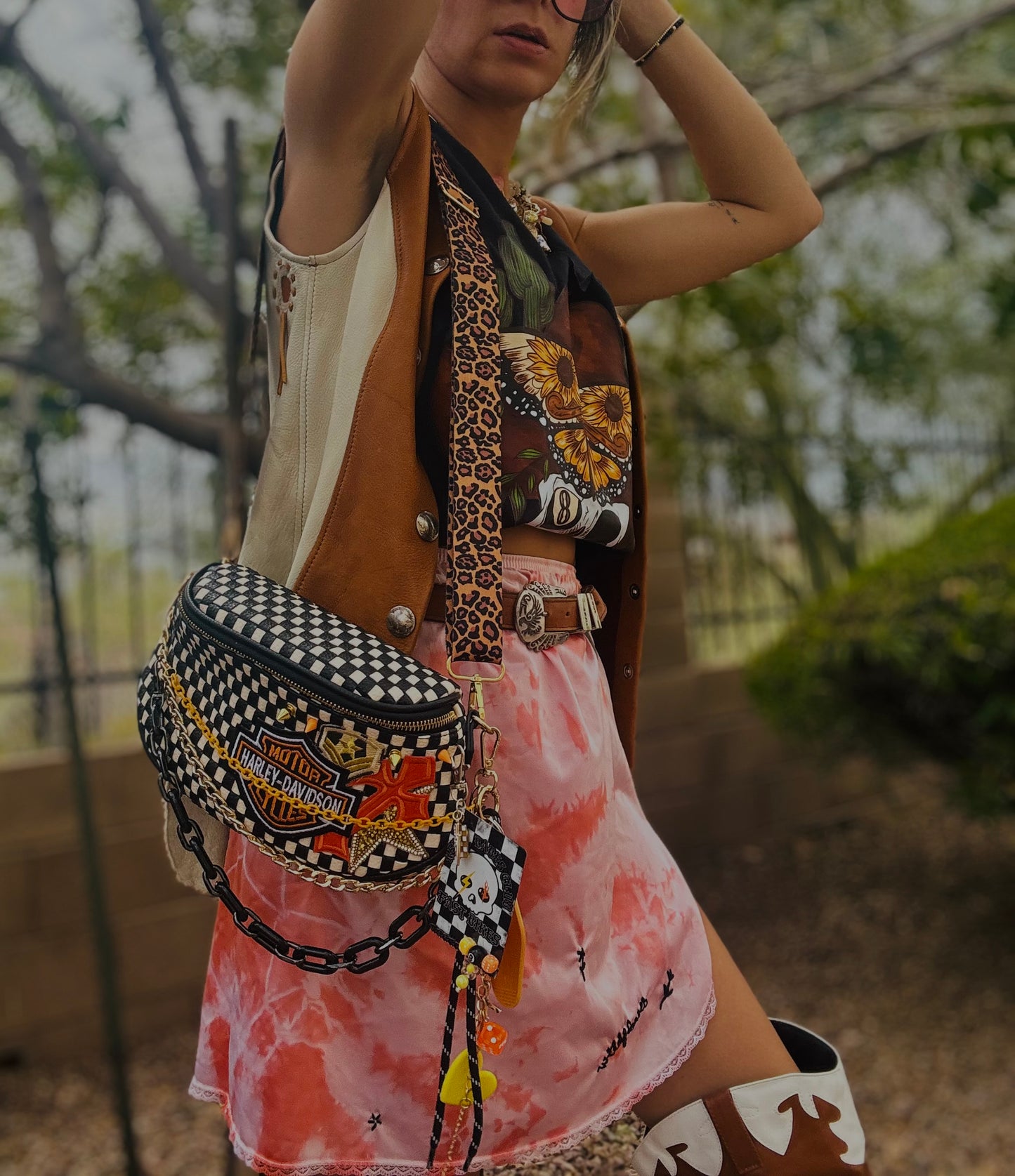 CO- CHEETAH NEON BIKE BABE+ PHOENIX BAG - 2 STRAPS INCLUDED