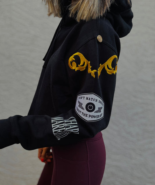 BBH1-Betty Button Hoodie-BlacK match energy