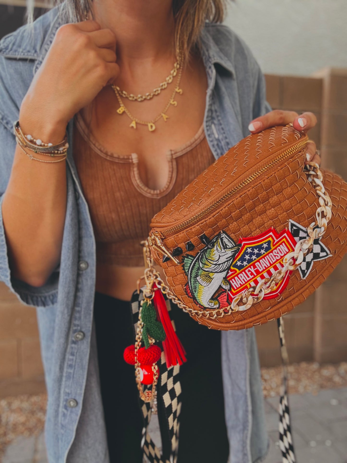 FC-Bike Babe USA + upgraded checkered strap OG+PHOENIX BAG