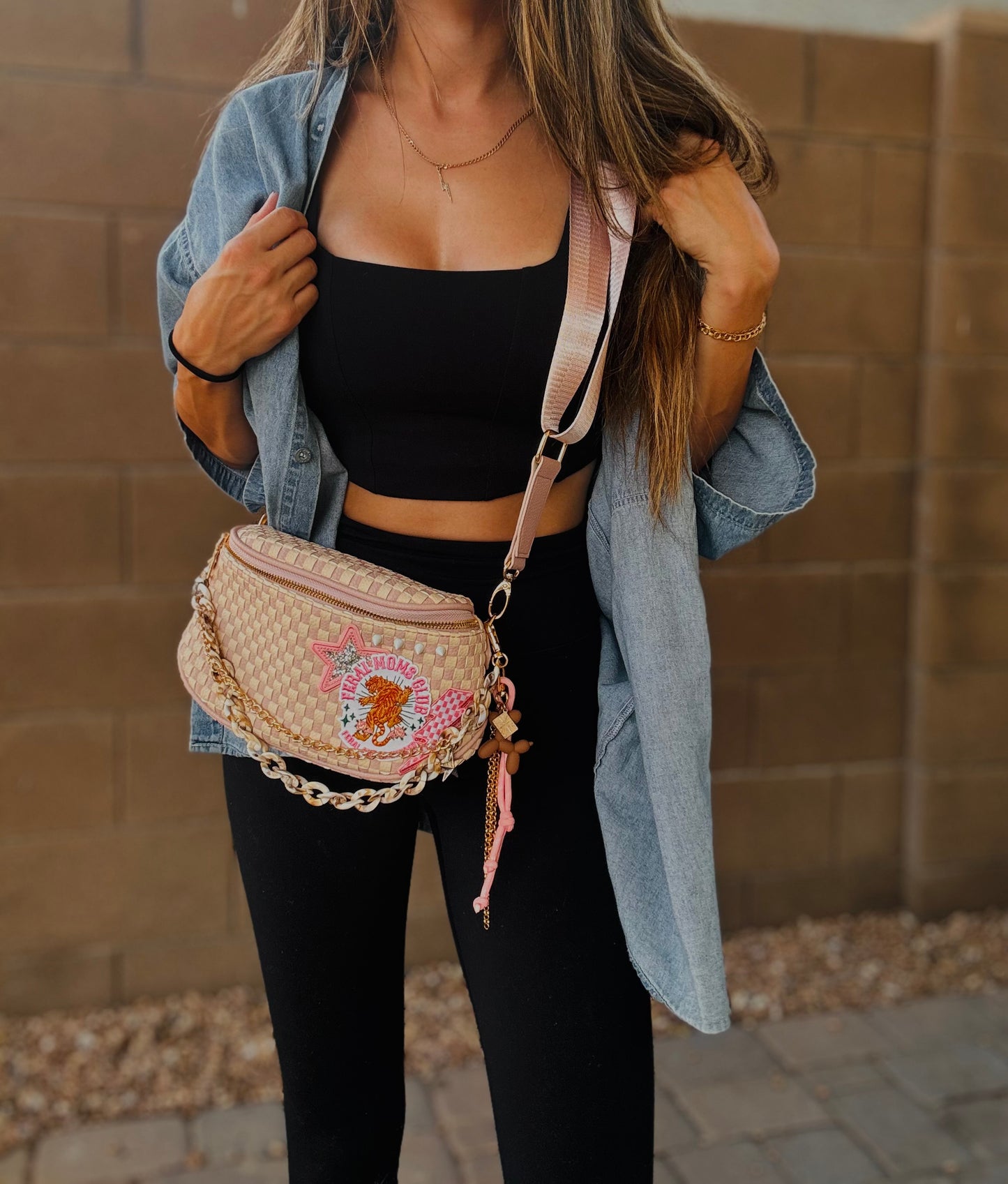 HA-feral moms club tiger-powder pink and crème OG+PHOENIX BAG