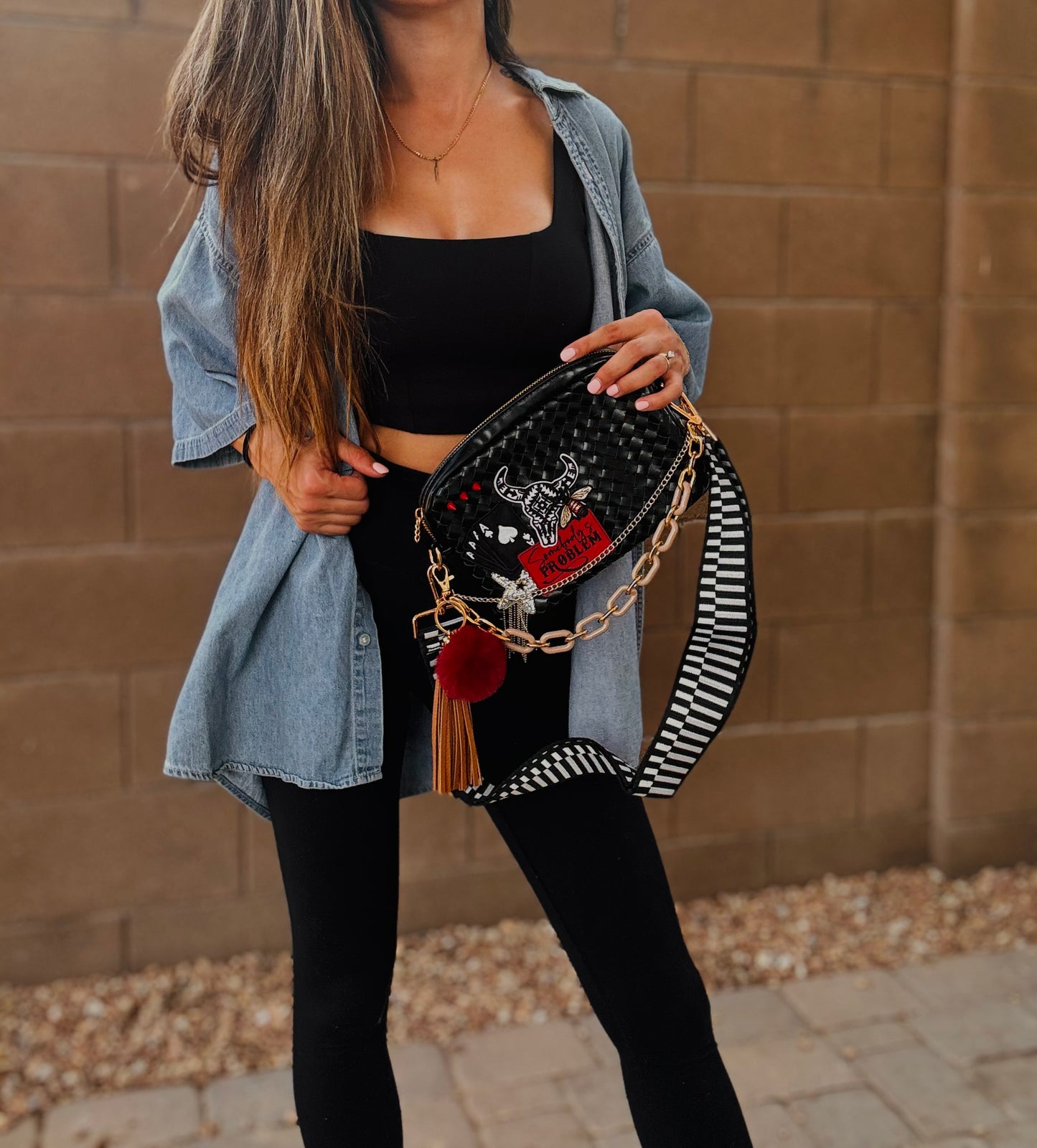HA-somebodys problem red babe - black OG *Page Bag*