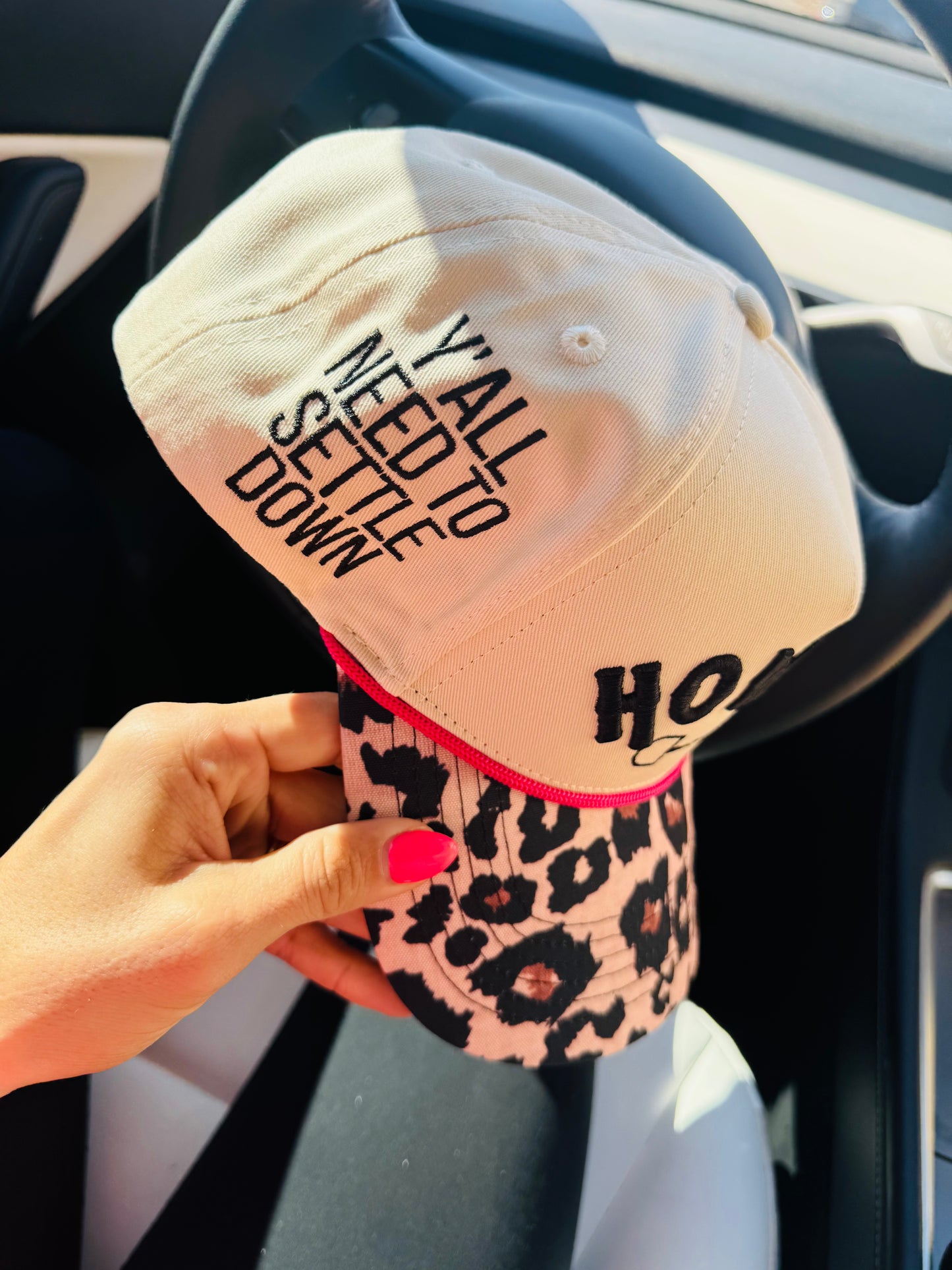 CT-HOWDY* premium embroidery bill design + leopard print+ full canvas SNAPBACK TRUCKER