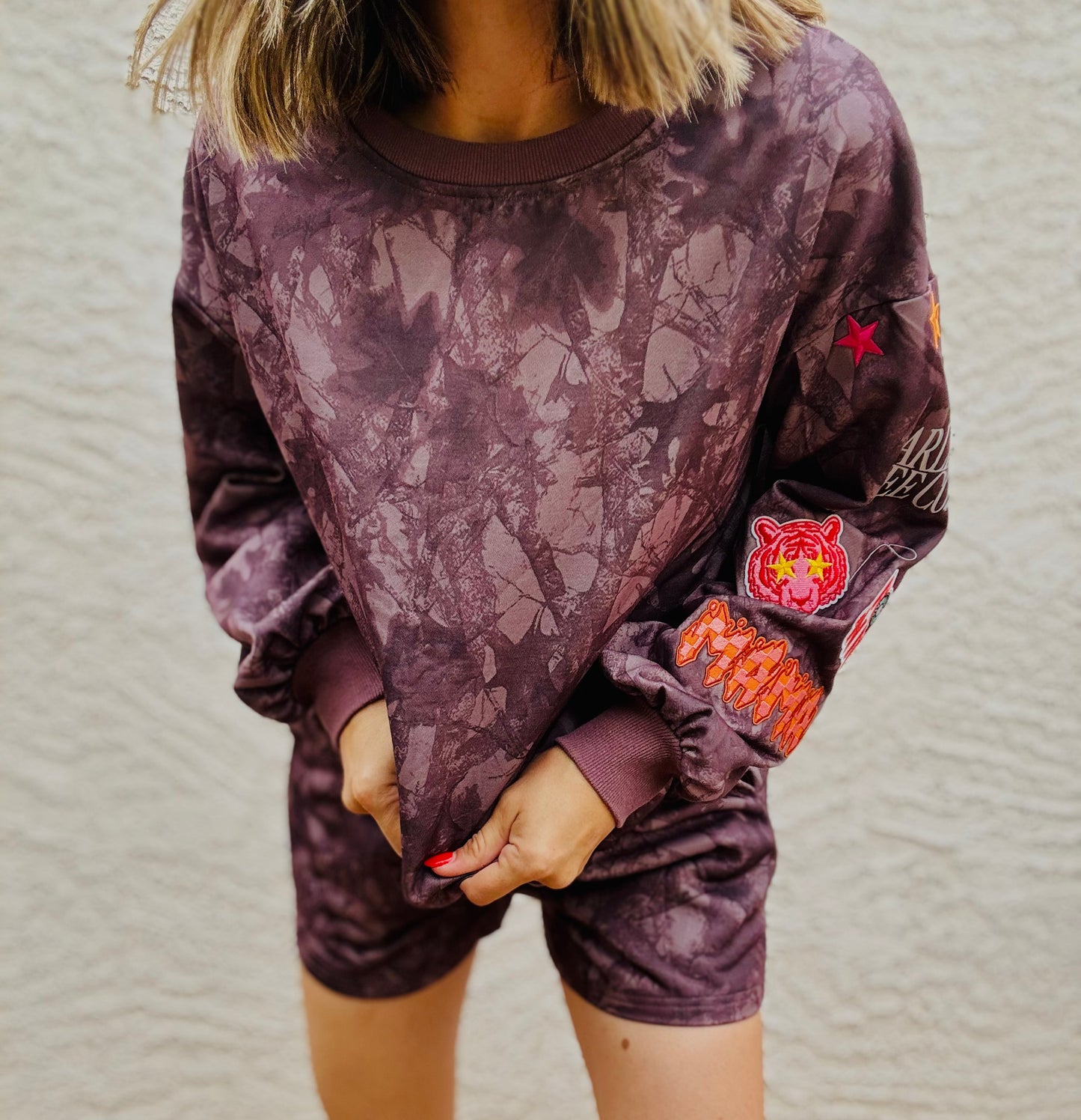 BBH-Camo Sweater & Short Set-retro mama