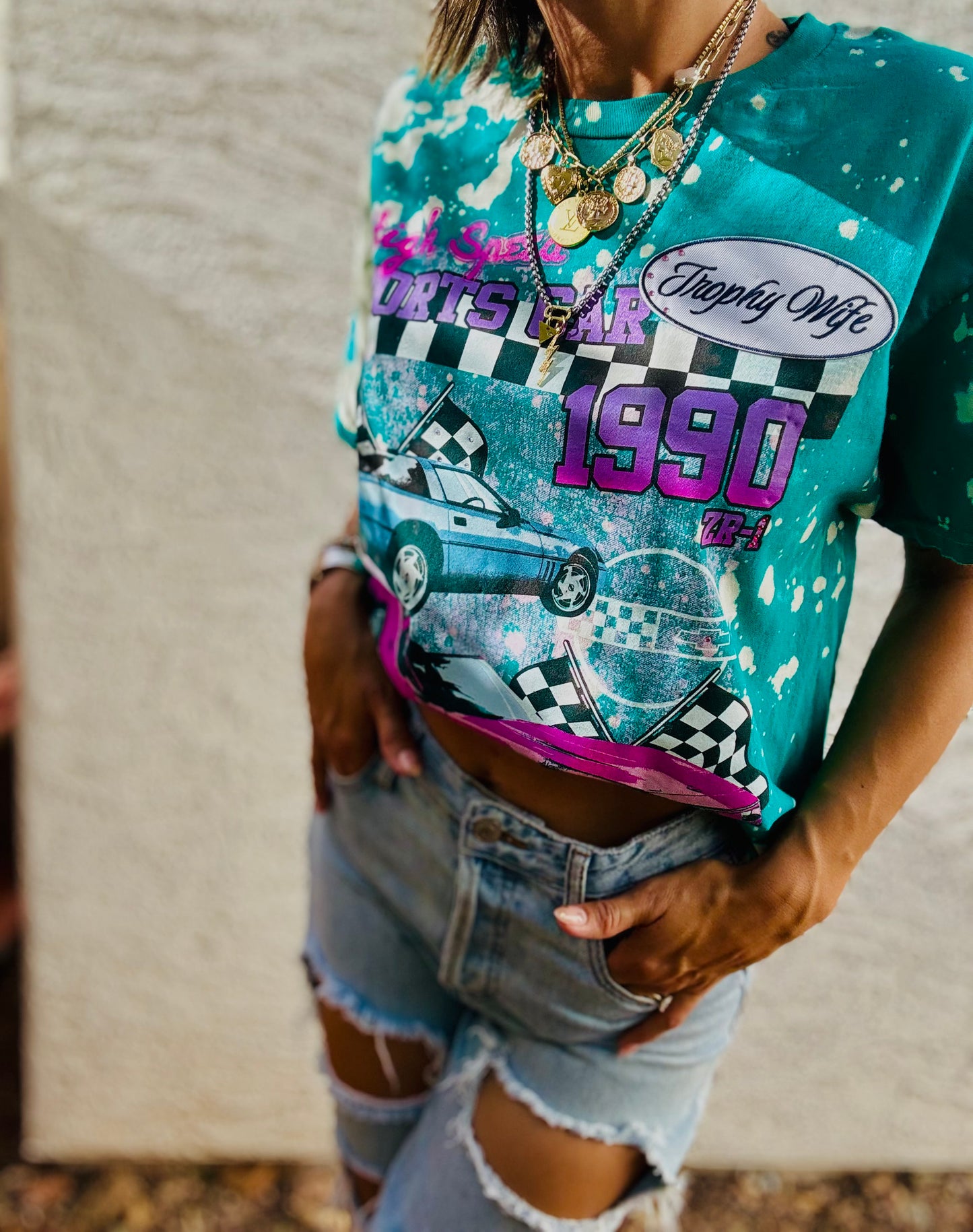 TEE-90s car BADDIE- DAD TEE LARGE