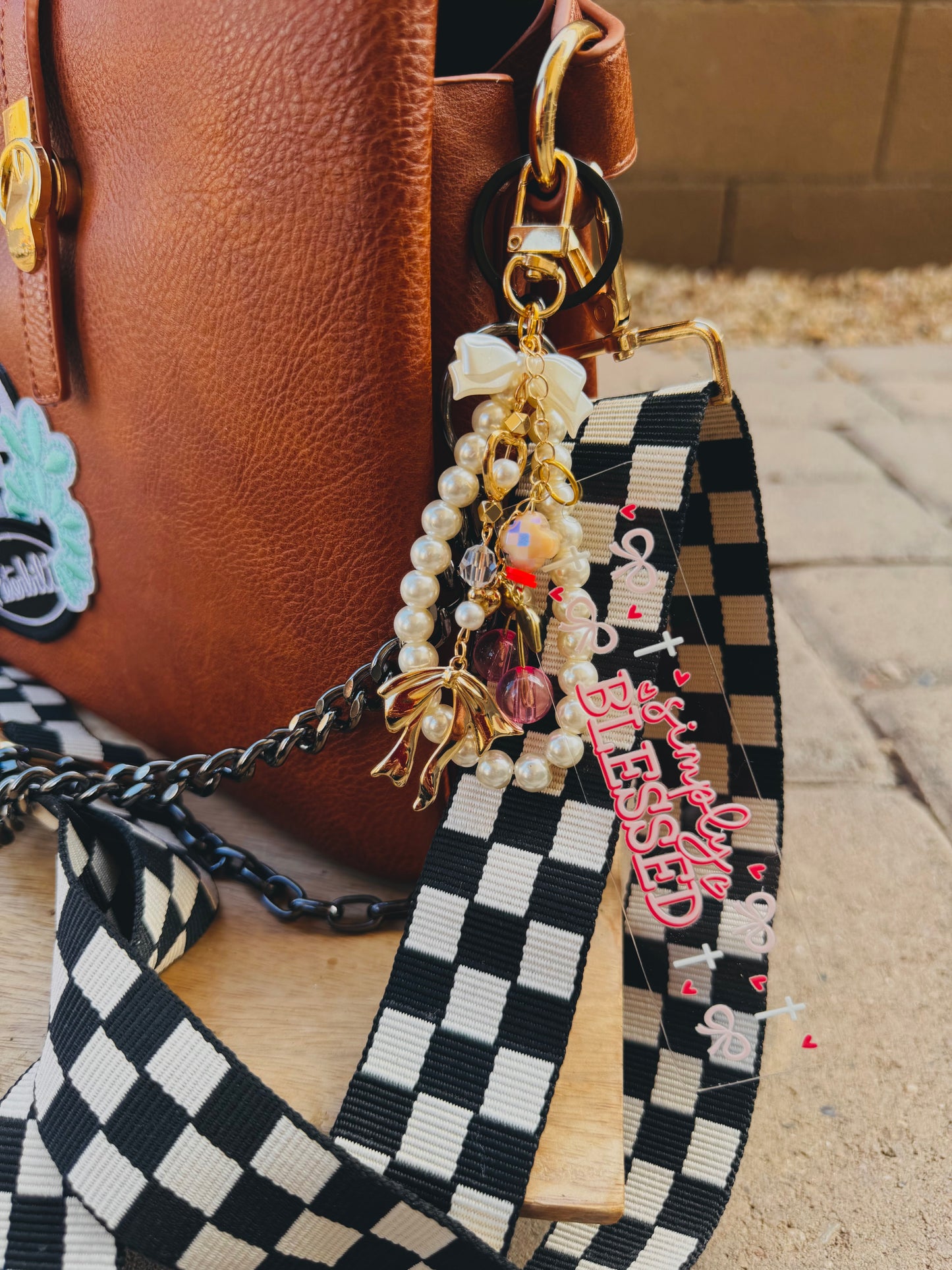 BBC-BIBLE VERSE +simply blessed pink bows and crosses