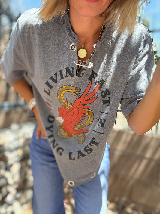 TEE-merica vintage eagle - DAD TEE LARGE