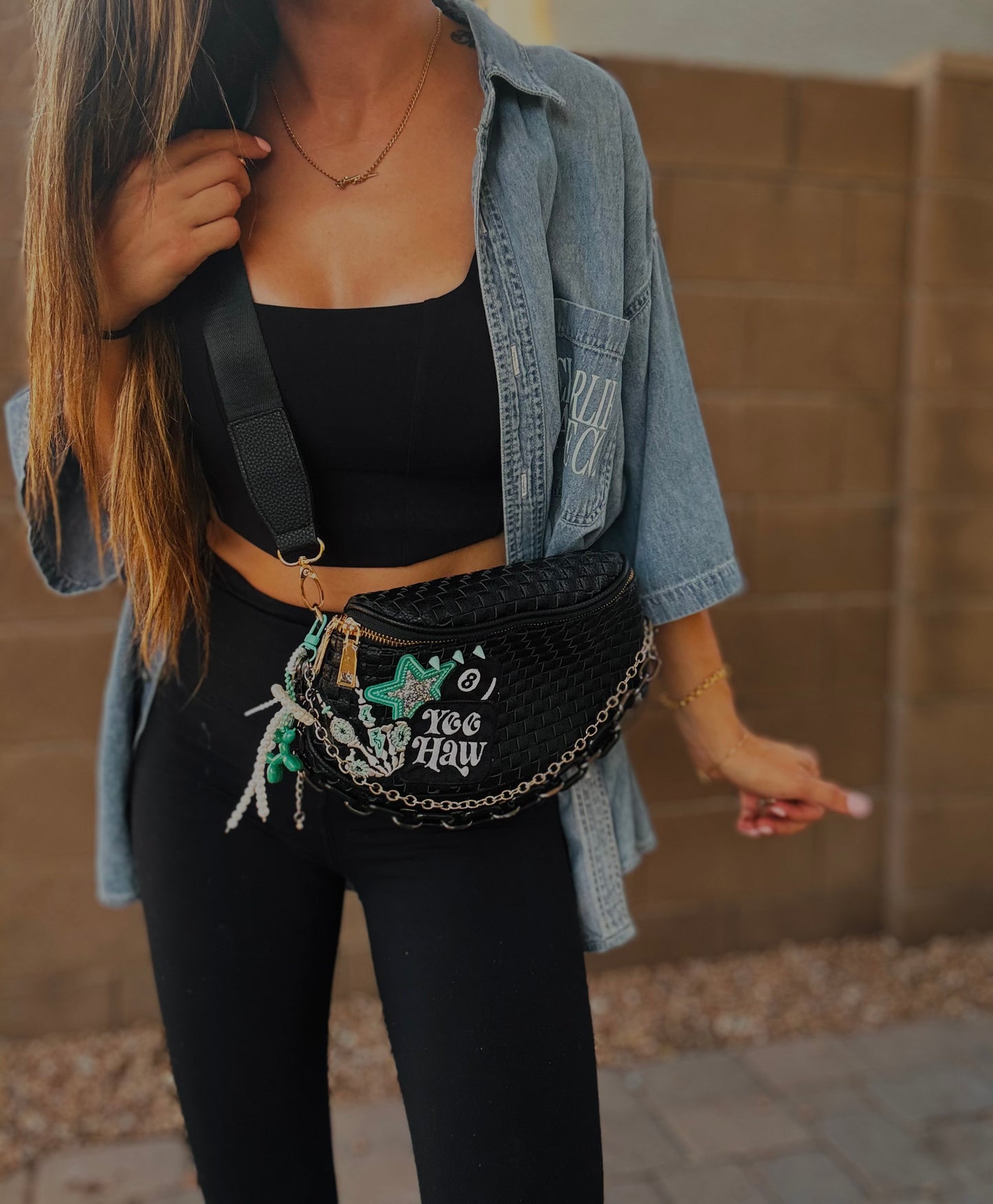 HA-turquoise yee haw babe -black OG+PHOENIX BAG