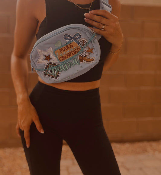 BB-Make heaven crowded + mama - Blue BELT BAG