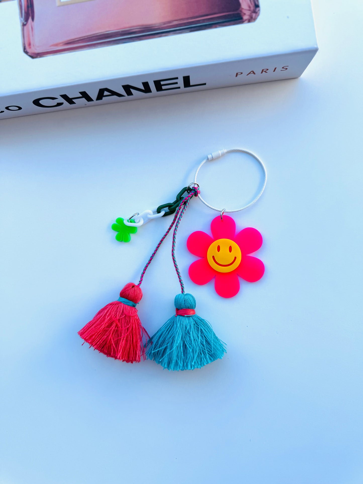 BFS- acrylic tote, charms 9