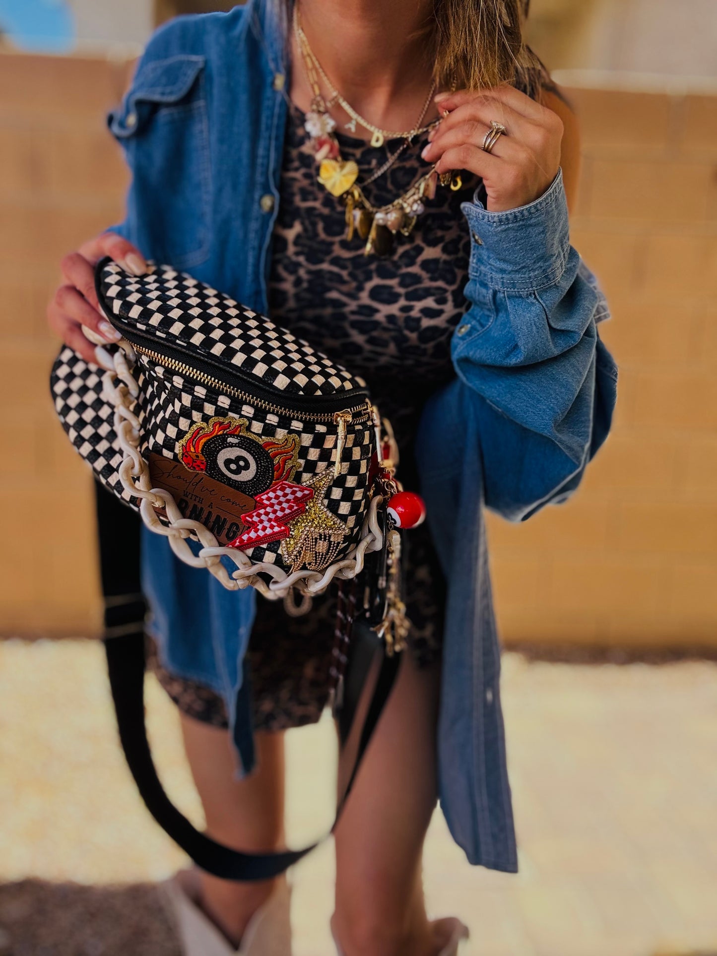 LF-wild ones eight ball -black checkered OG+PHOENIX BAG