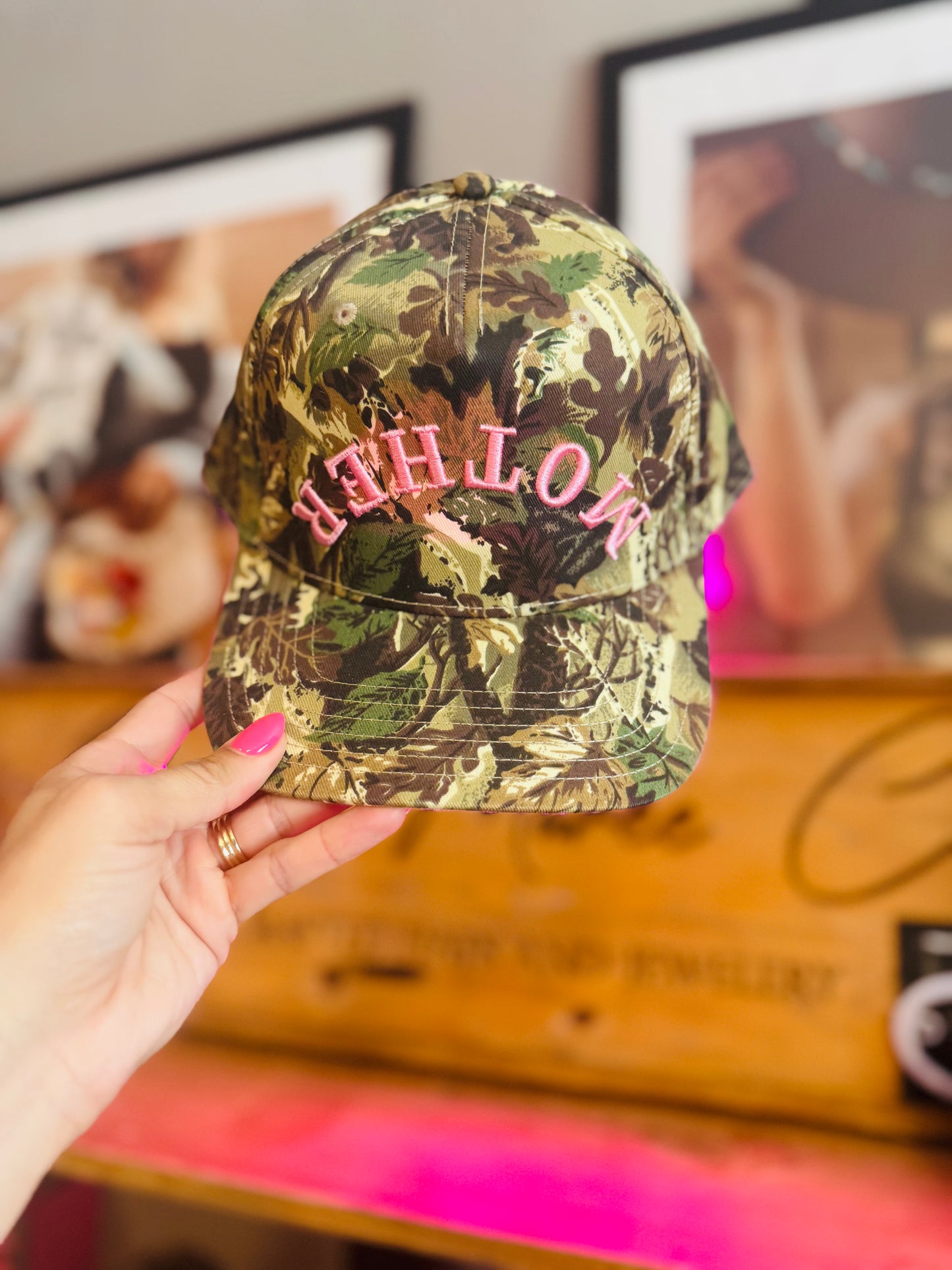 CT-mother * CAMO canvas SNAPBACK TRUCKER