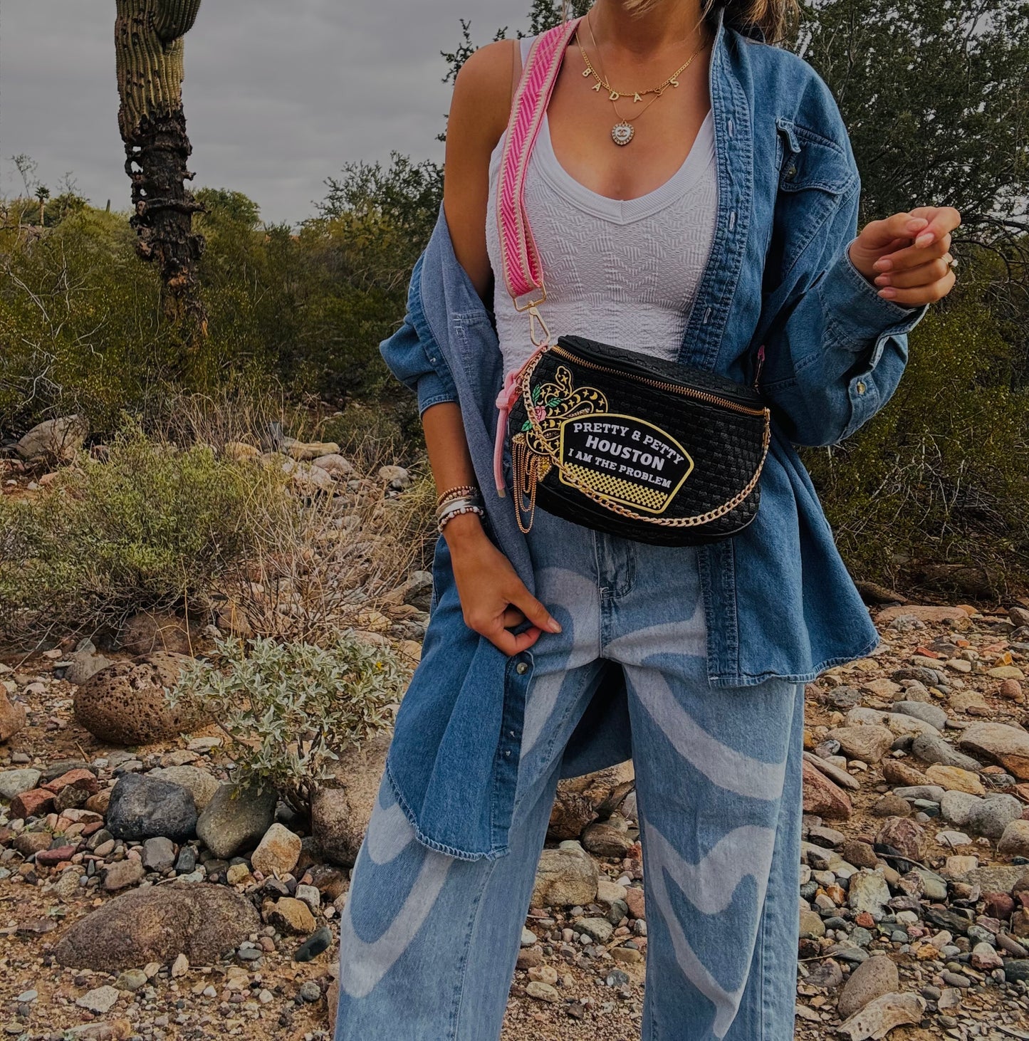 NY-pretty and Petty Houston I’m the problem +PHOENIX BAG