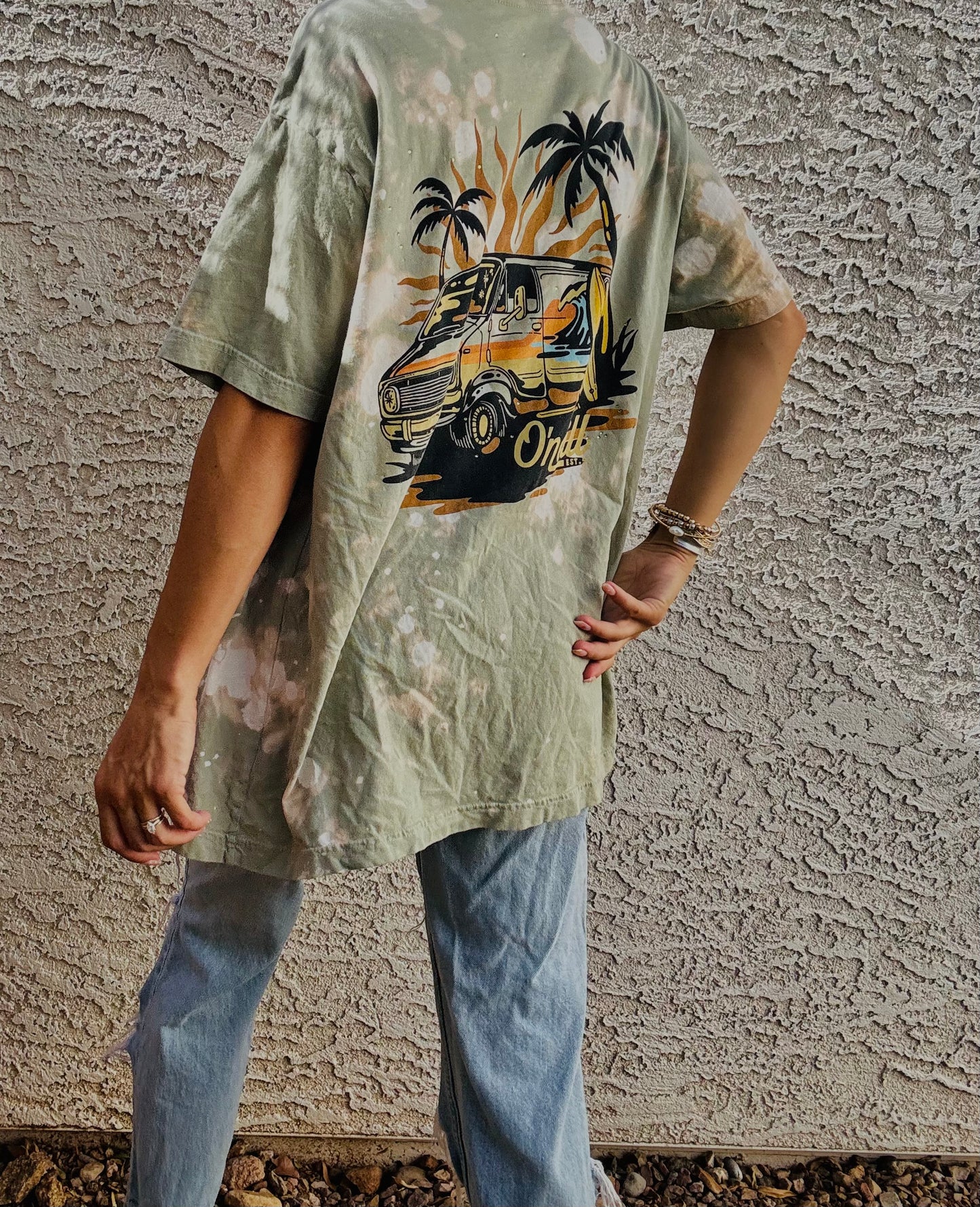 TEE- long live rad women - DAD KIMONO TEE MENS XL made