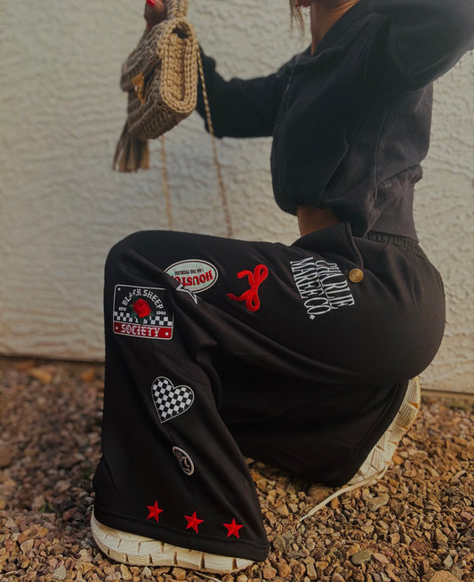 BBH-Button Betty Sweatpants- 2 BLACK