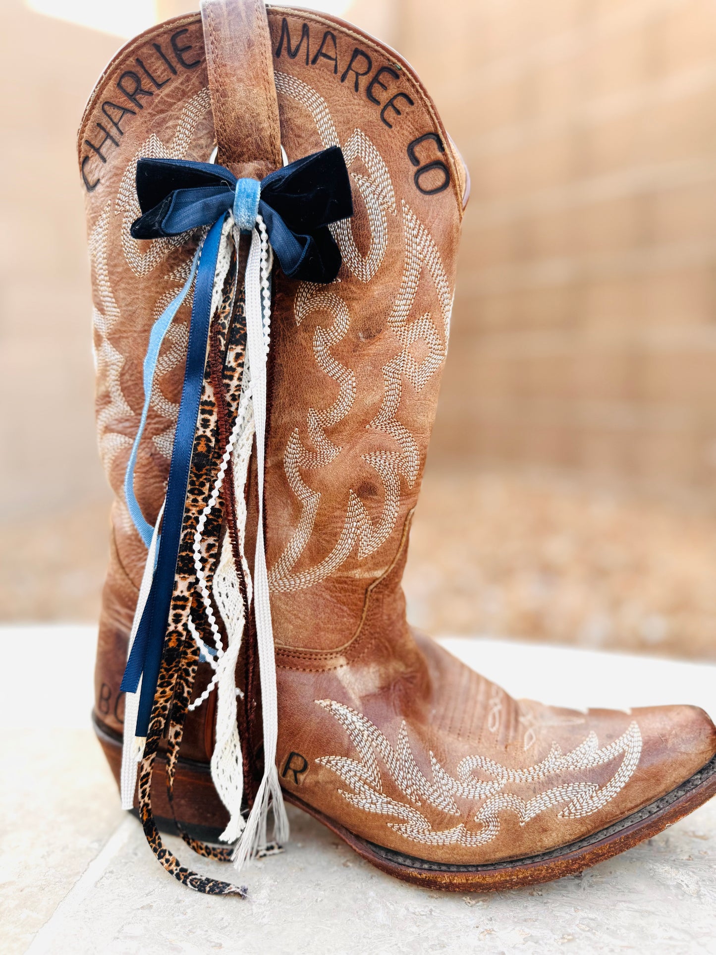 BC + navy velvet cheetah PAIR