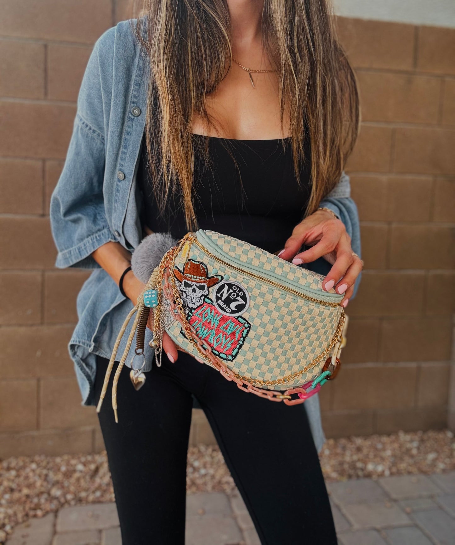 HA-long live cowboys 7 - Teal blue OG+PHOENIX BAG