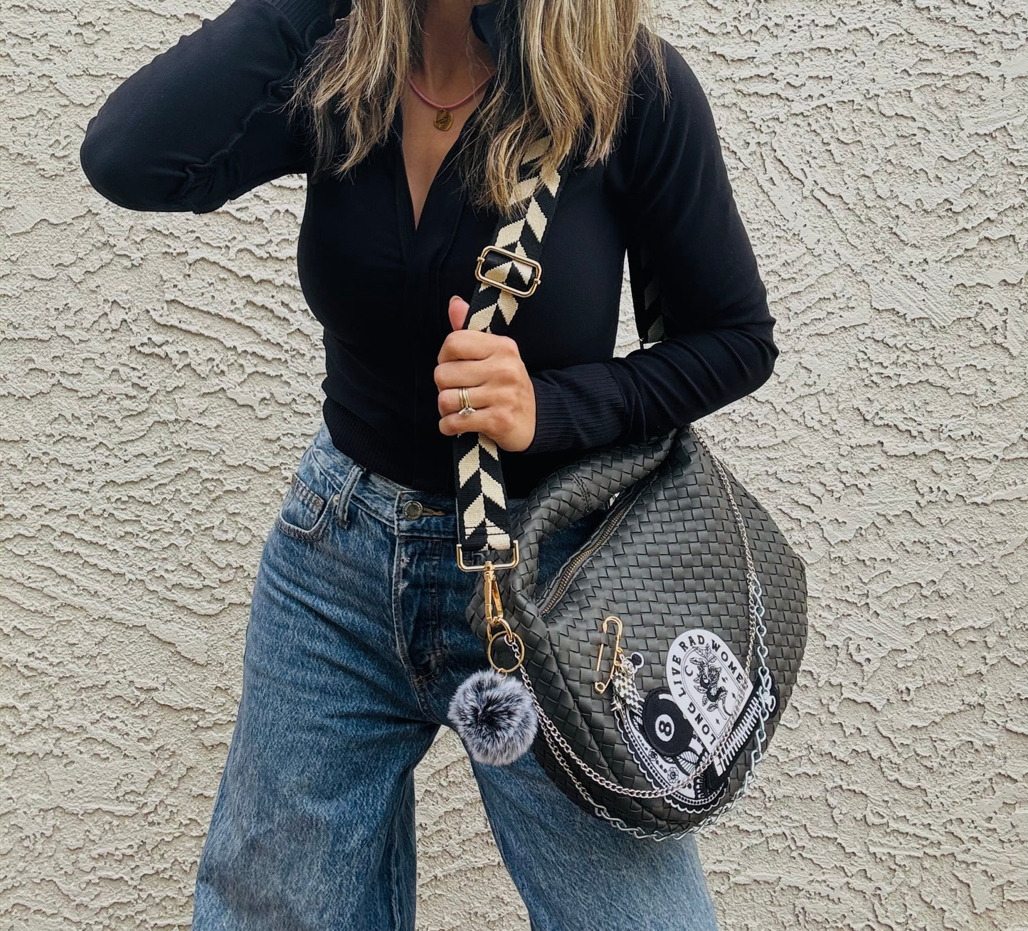 AM-long live rad women*CHANDLER BAG**charcoal grey