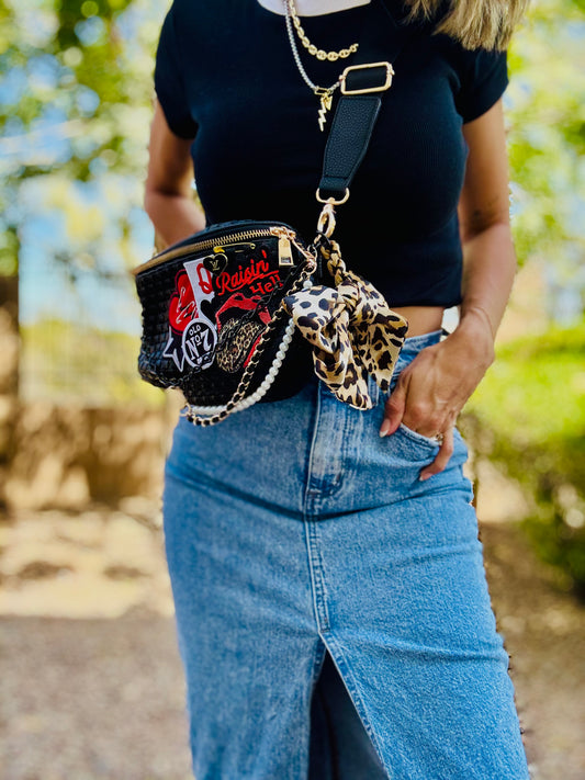 DM2-Queen raisin hell+ baddie PHOENIX BAG limited edition sewn on add ons