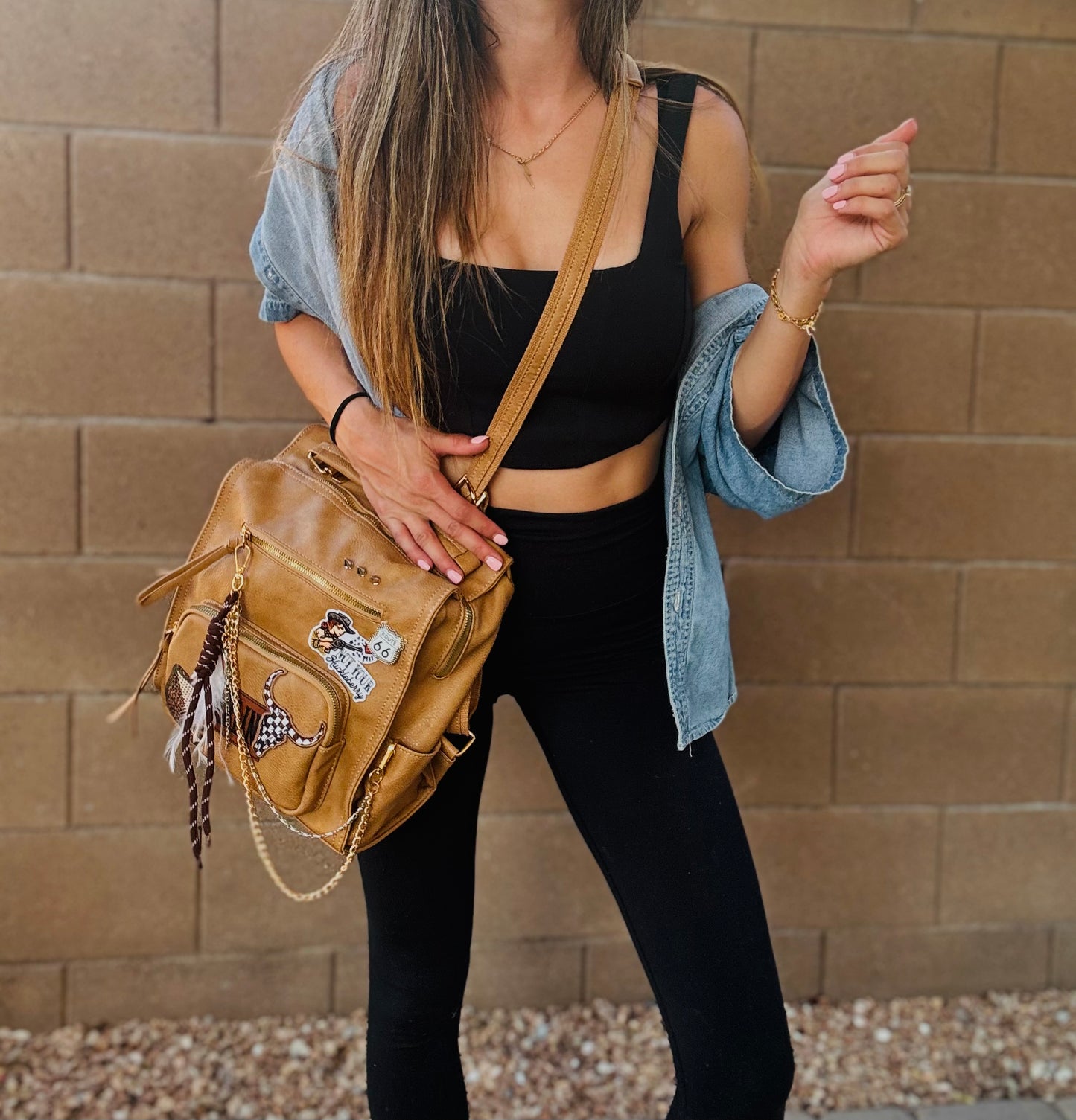 HA- huckleberry DARLIN -tan *PAYSON BAG**