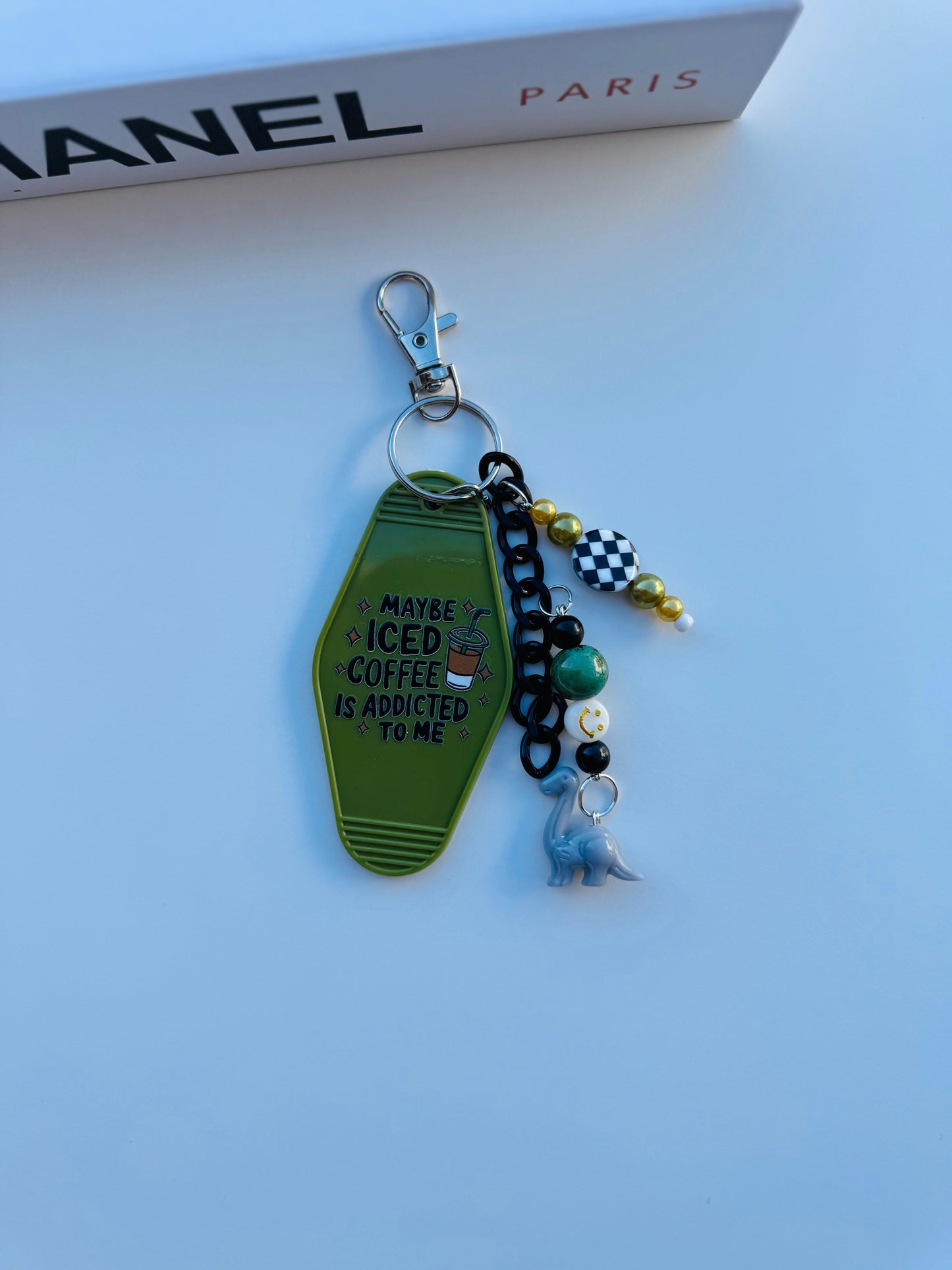 Hand beaded hotel keychain 5
