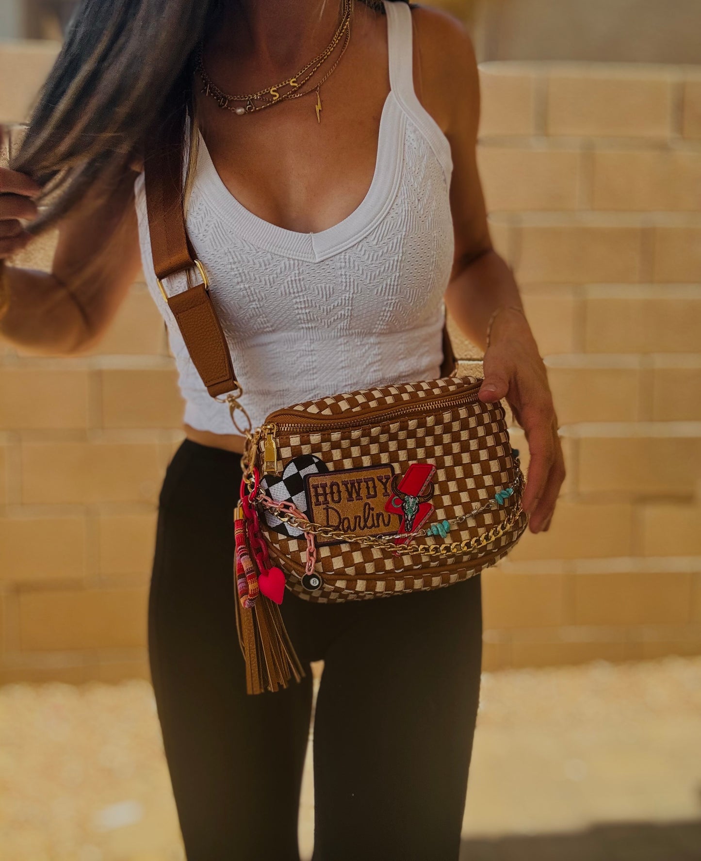 HC- Hody darlin checkered pink OG+PHOENIX BAG