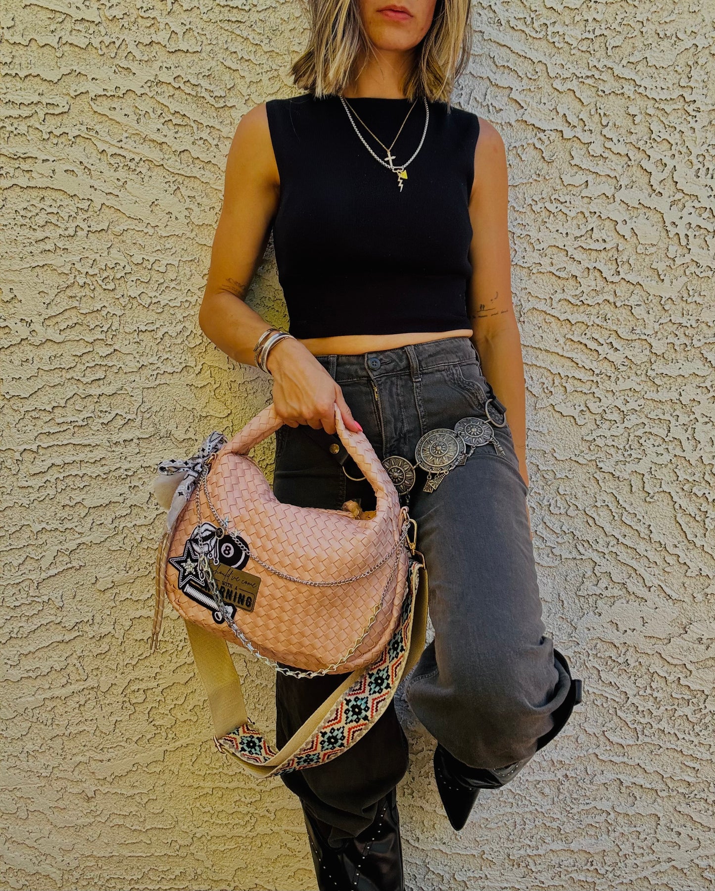 BBBC-Should’ve came with a warning, edgy, soul + CHANDLER BAG* blossom pink