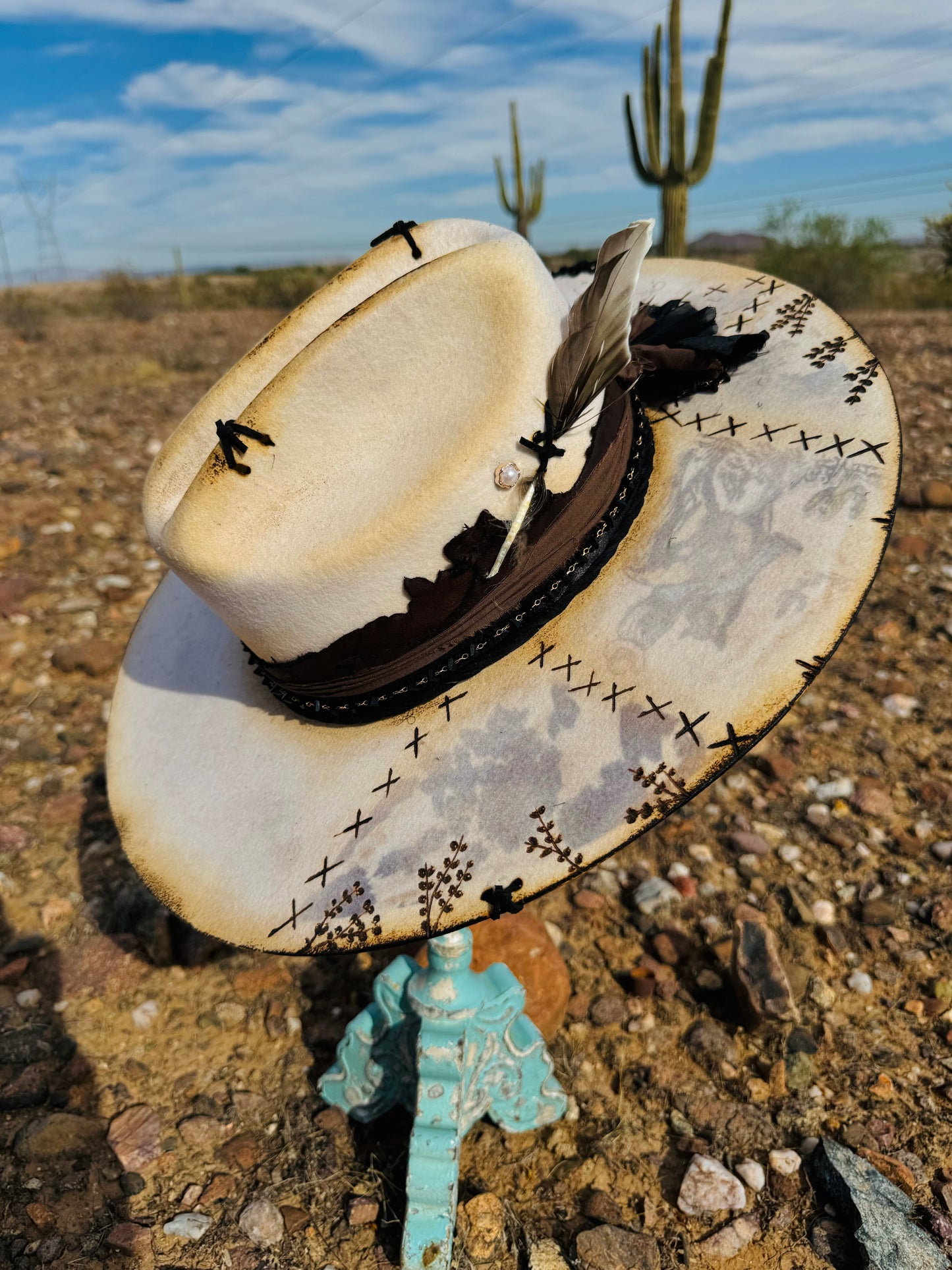 10- Stitched cowgirl - old and tattered