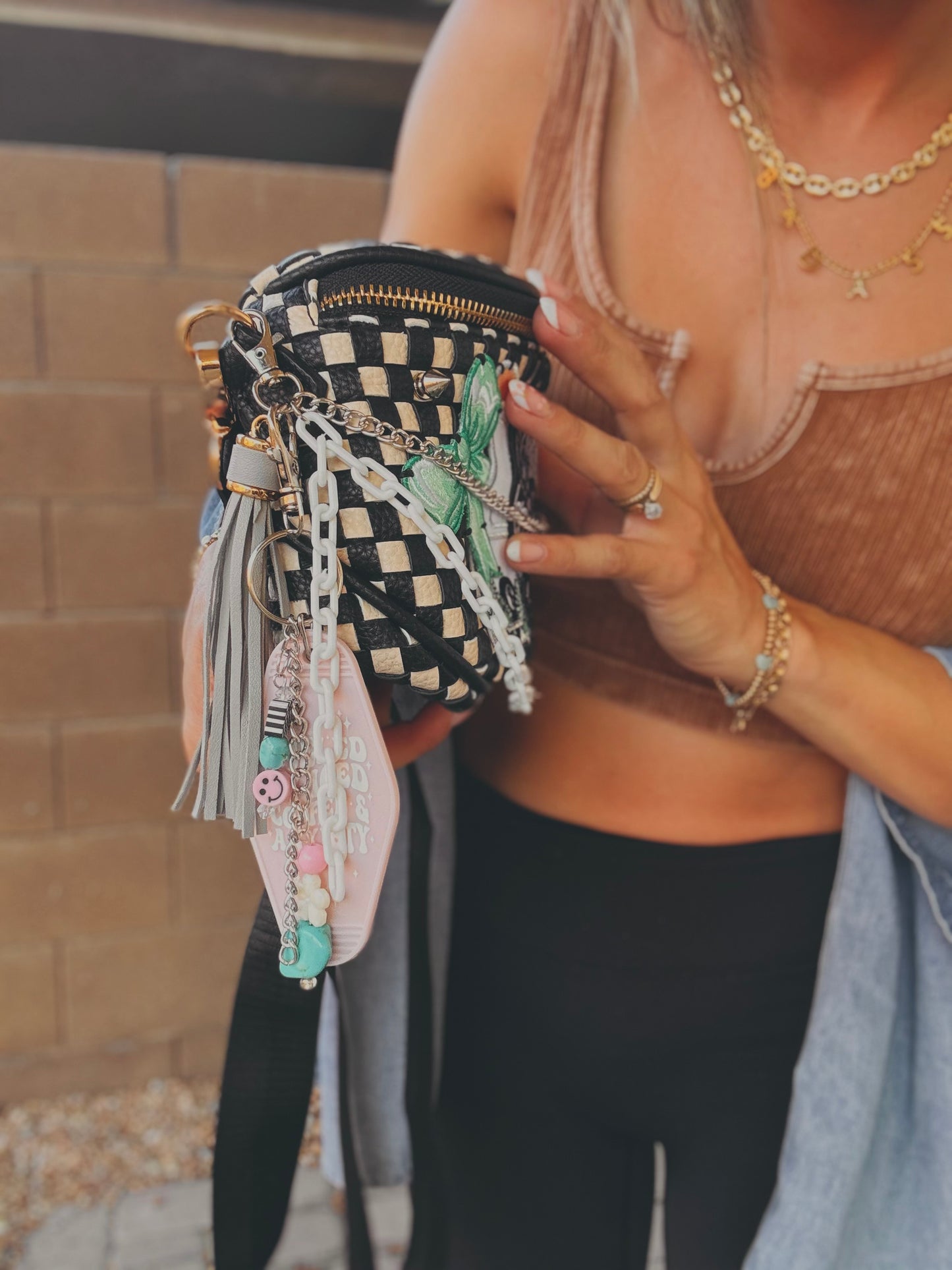 FC-Ace of Spades+handmade charms checkered OG+PHOENIX BAG
