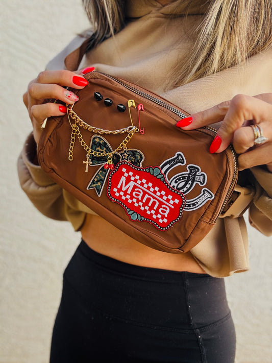 BBB- mama charmed -brown BELT BAG