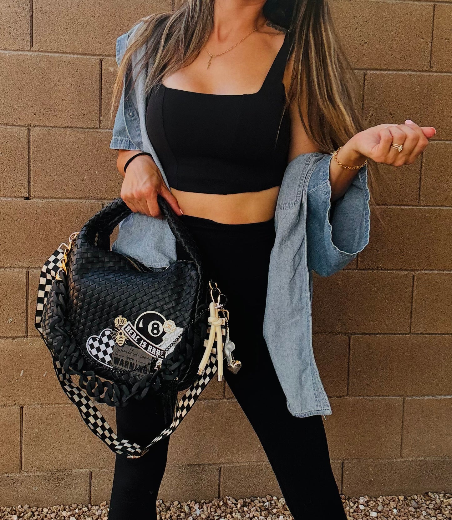 HA- Real is Rare UPCYCLED CC BUTTON *CHANDLER BAG**