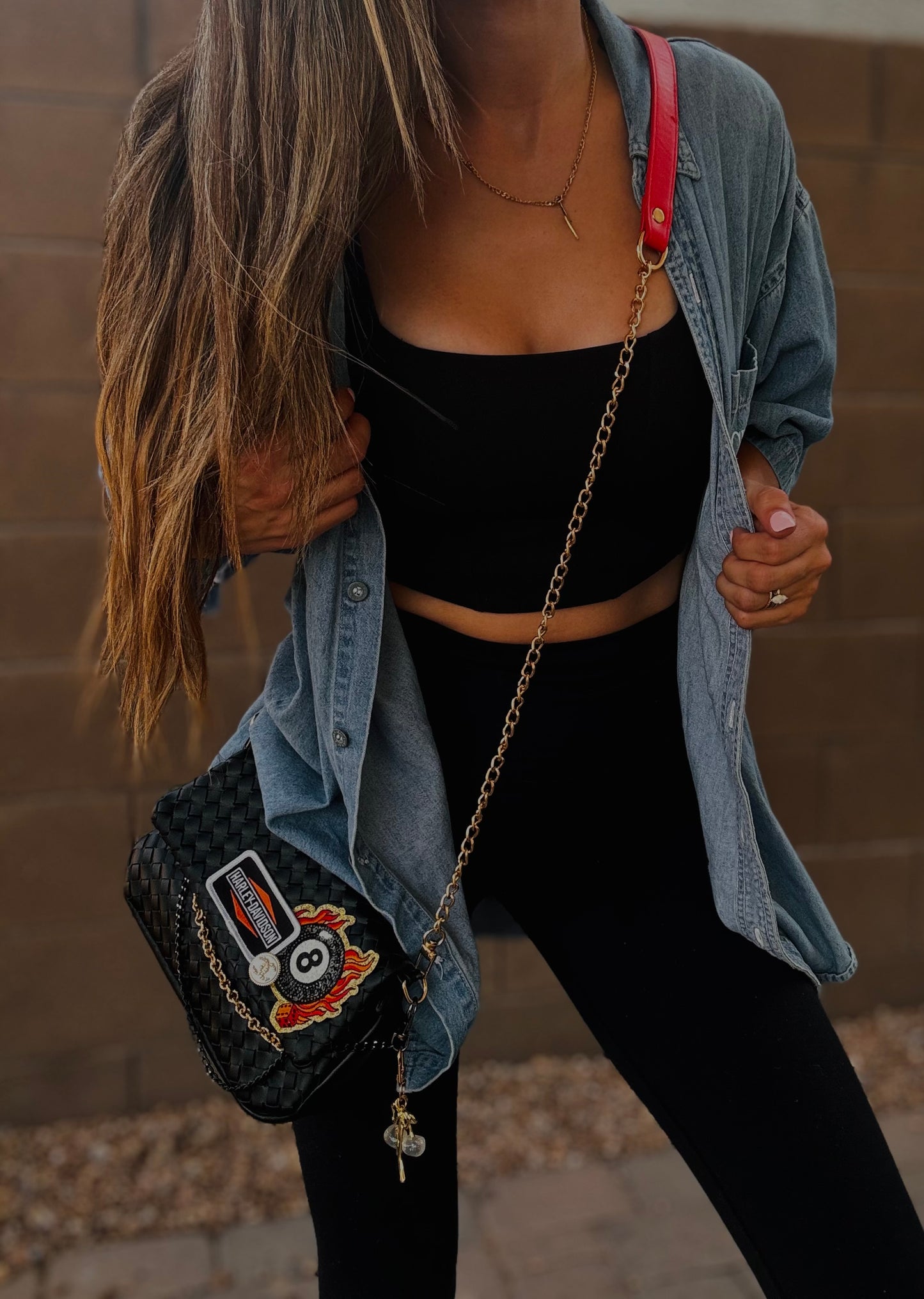 HA-bike babe 8ball Upcycled CC BUTTON LUX CHAIN +*Scottsdale 2-1*